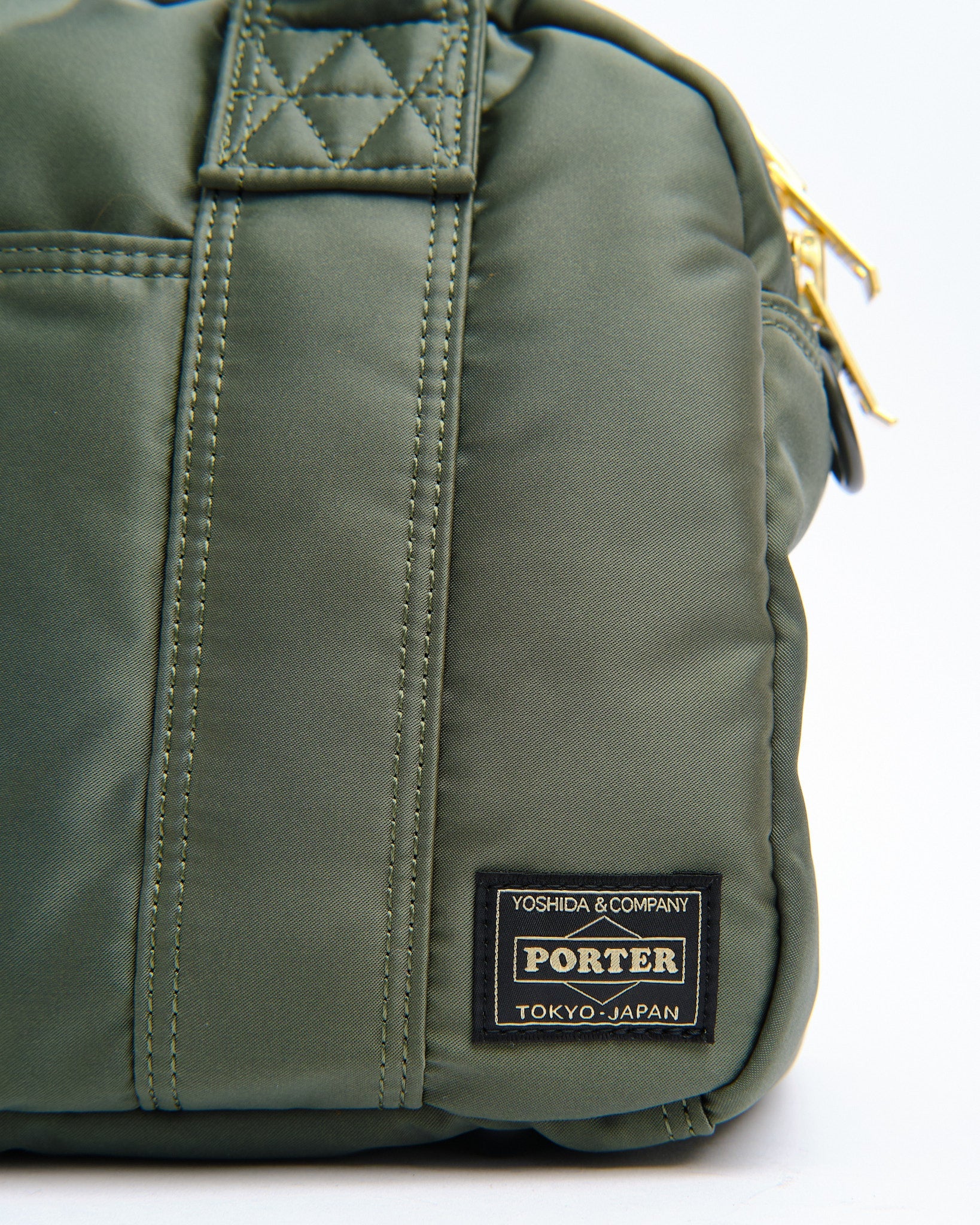 New Tanker Boston Bag Sage Green by Porter by Yoshida - Meadow