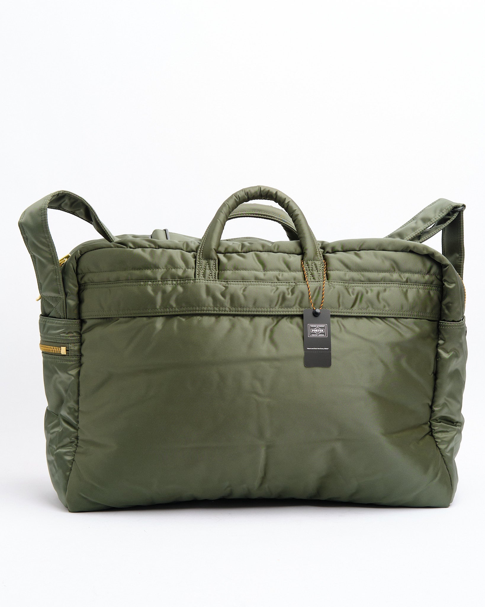 New Tanker Duffle Bag Sage Green by Porter by Yoshida - Meadow