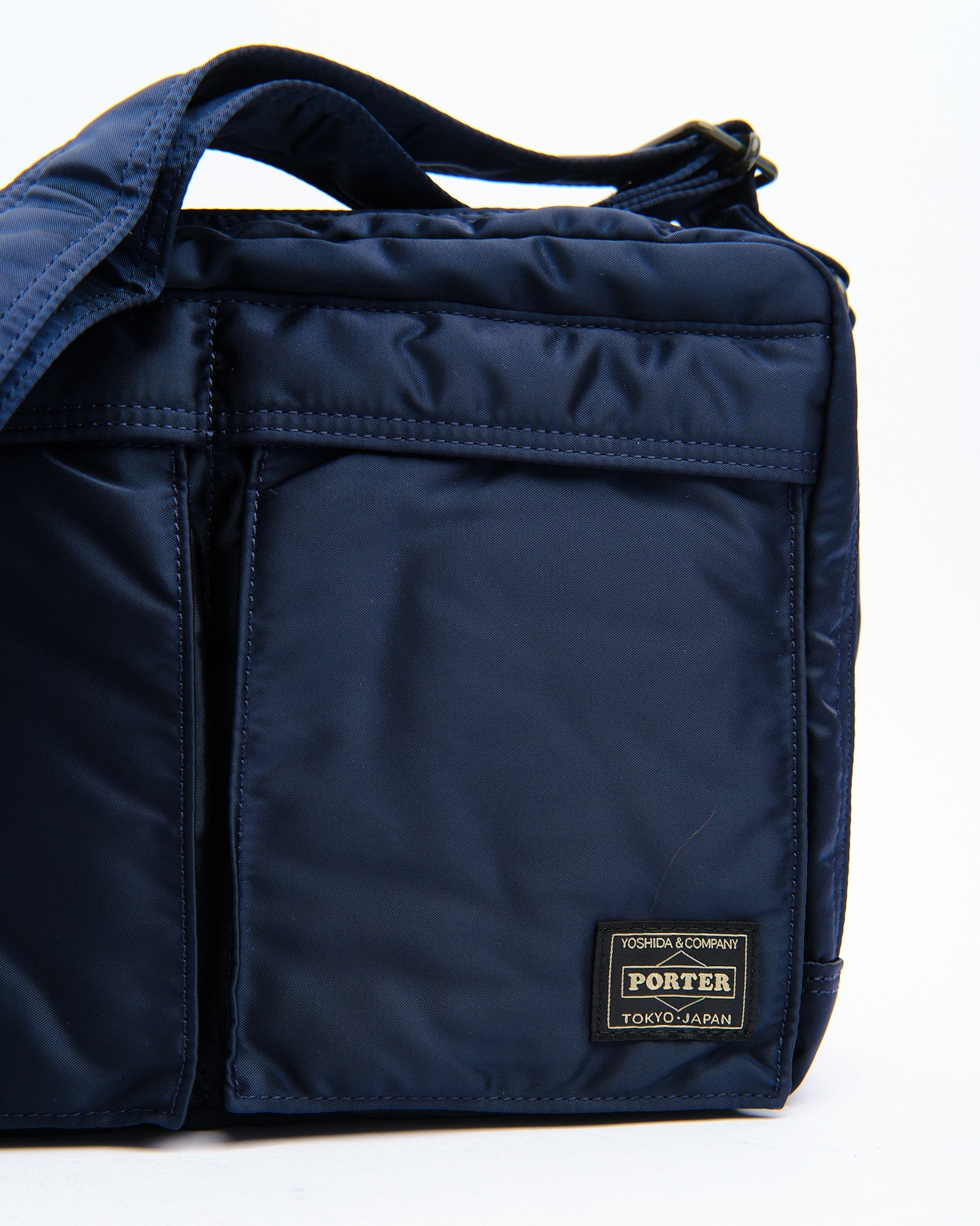 New Tanker Sling Bag W Zip (L) Navy by Porter by Yoshida - Meadow