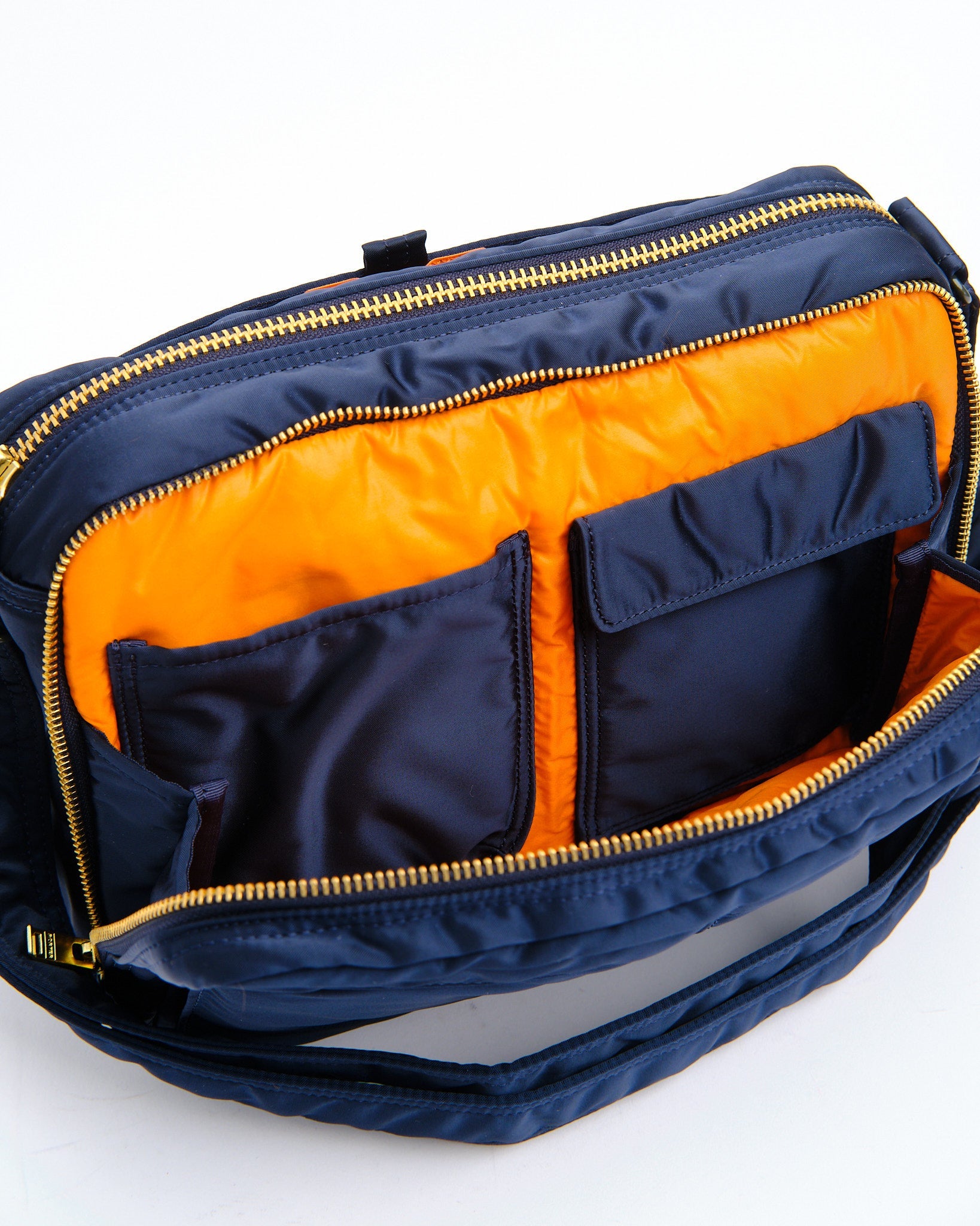 New Tanker Sling Bag W Zip (L) Navy by Porter by Yoshida - Meadow