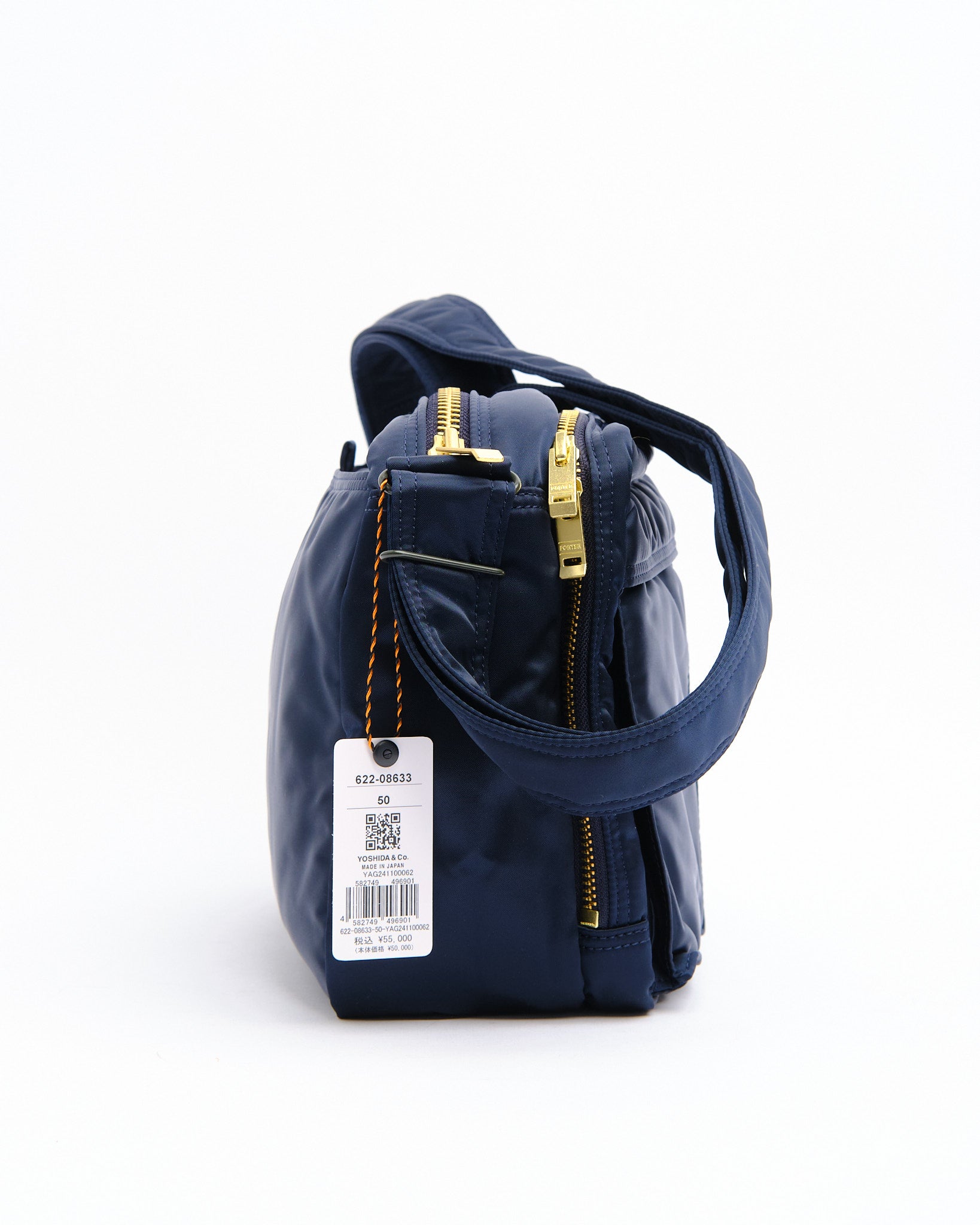 New Tanker Sling Bag W Zip (L) Navy by Porter by Yoshida - Meadow
