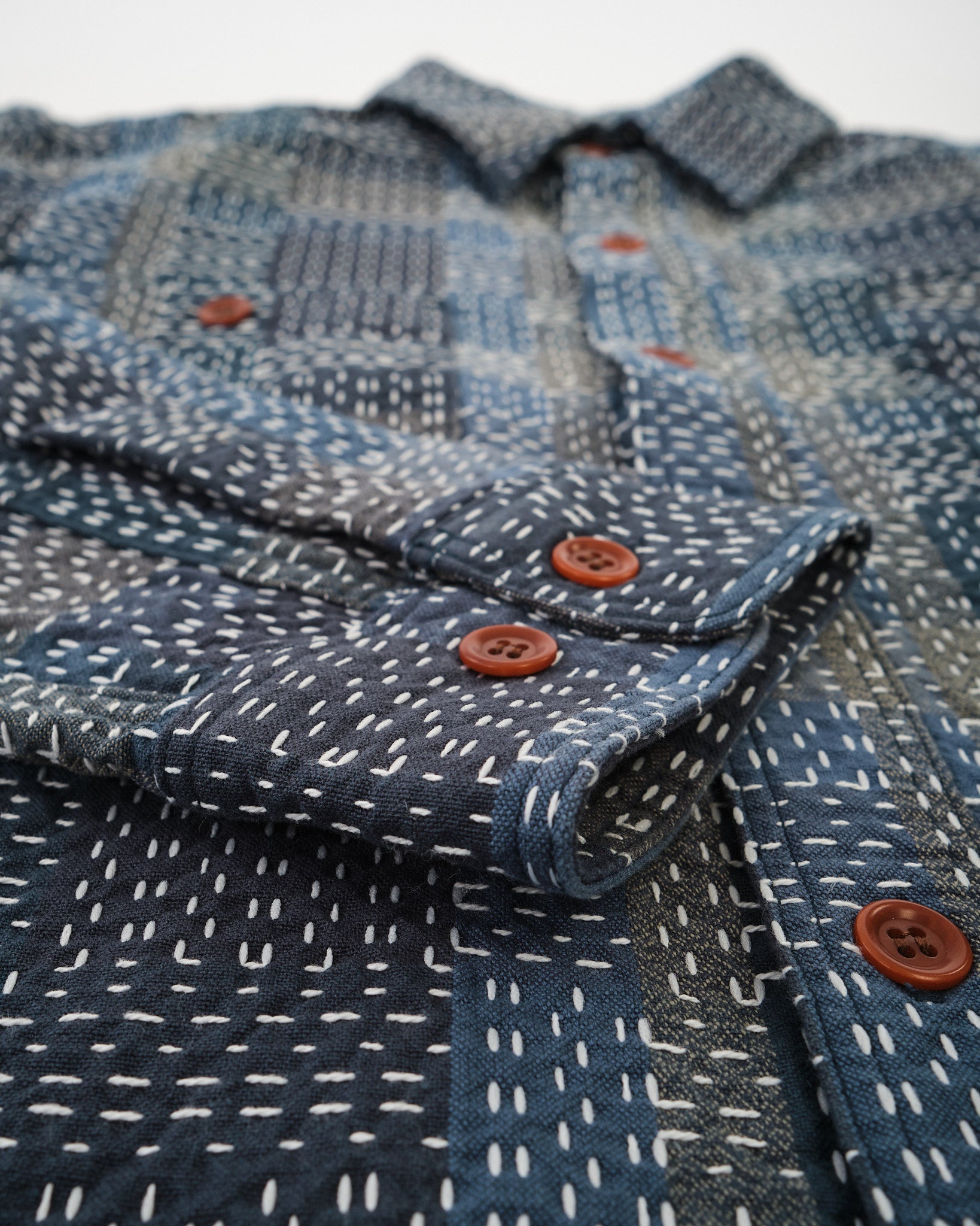 Noragi Sashiko Shirt by Studio D'Artisan - Meadow