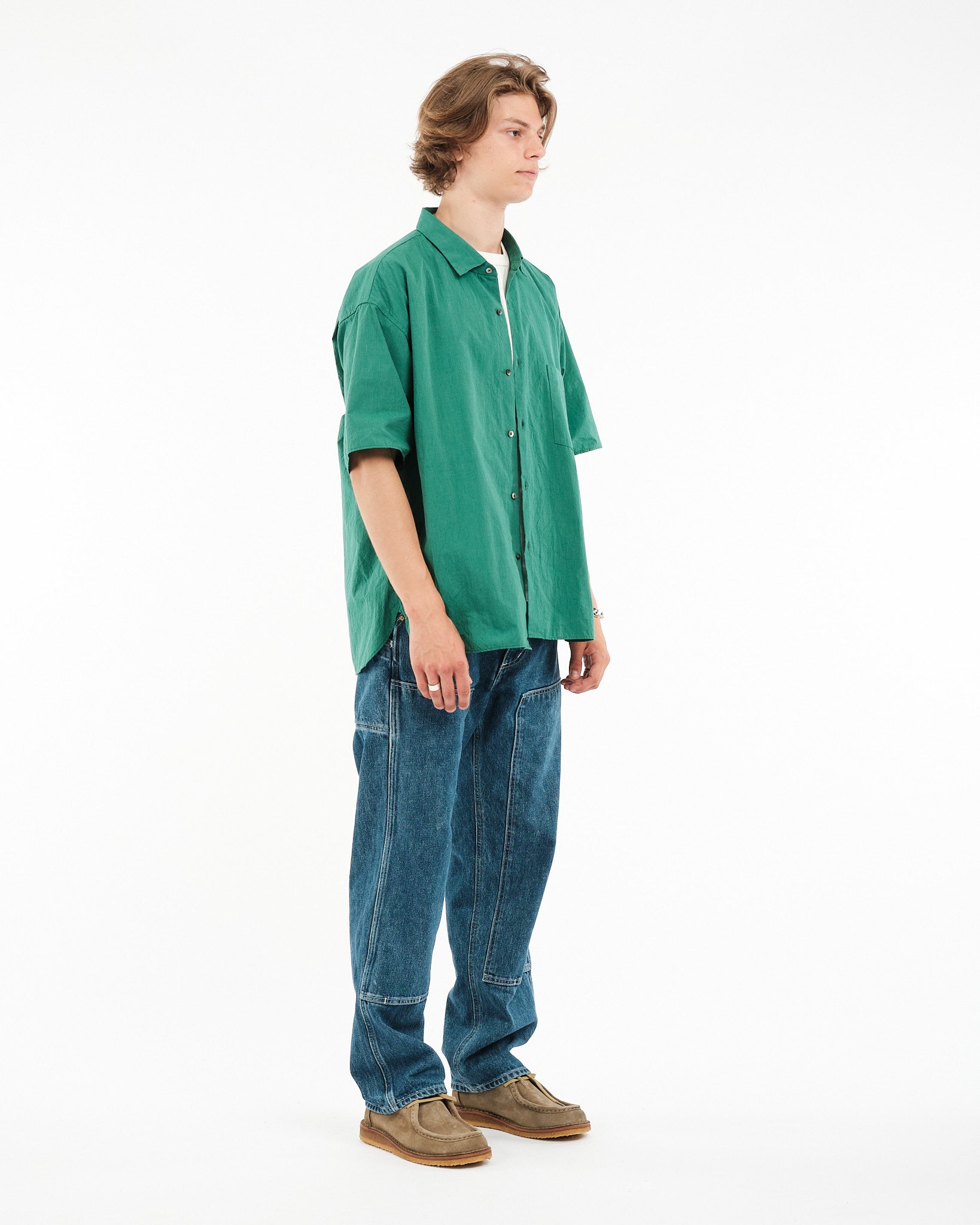 OOAL H/S Wind Shirt Sea Green by Nanamica - Meadow
