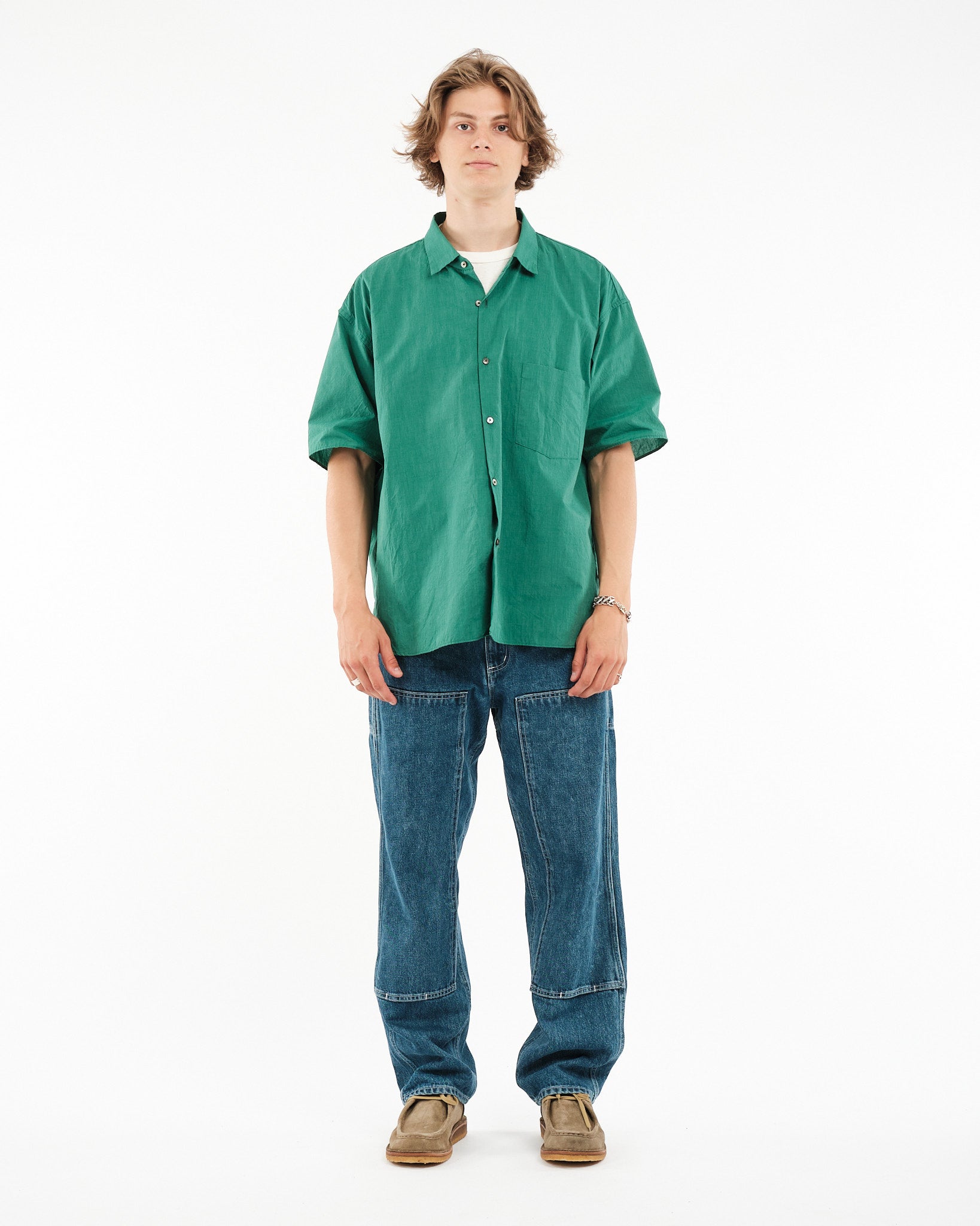 OOAL H/S Wind Shirt Sea Green by Nanamica - Meadow