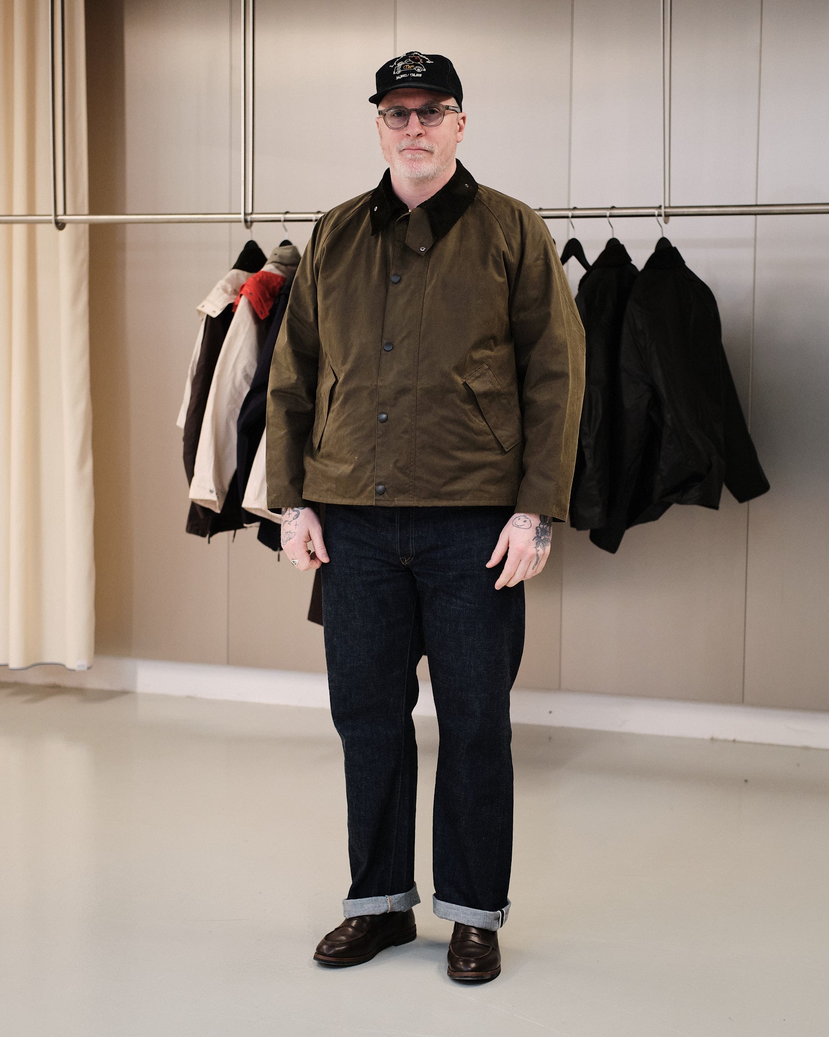 OS Transport Wax Jacket Beech by Barbour - Meadow