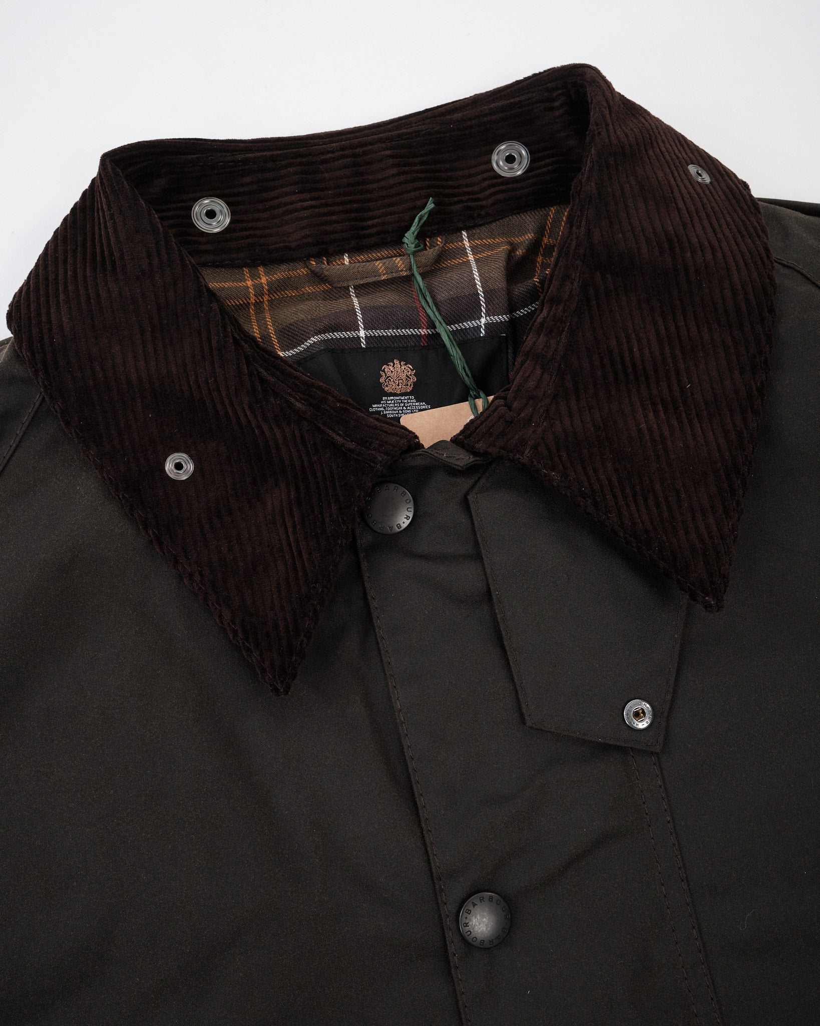 OS Transport Wax Jacket Olive by Barbour - Meadow
