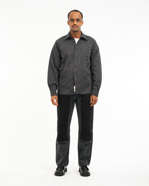 SHIRT01T broken twill shirt 98 charcoal by Merz B Schwanen - Meadow
