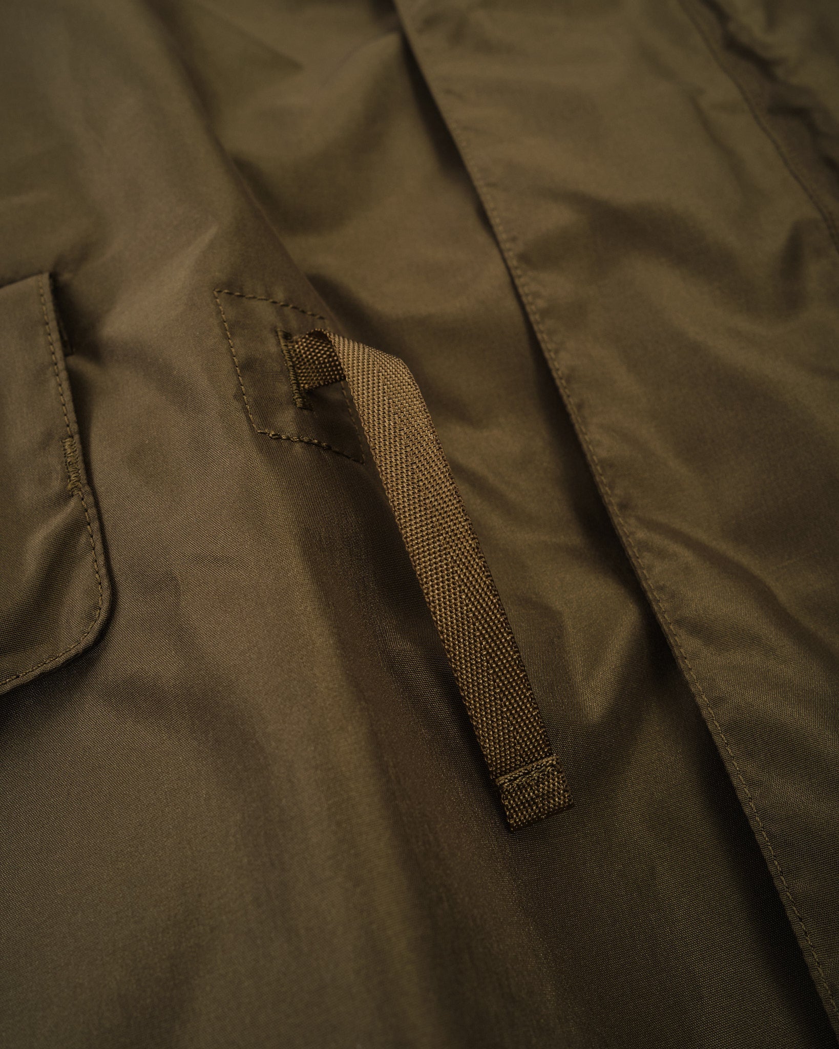 KAPTAIN SUNSHINE | Silk Poly Mil Coat Olive | MEADOW
