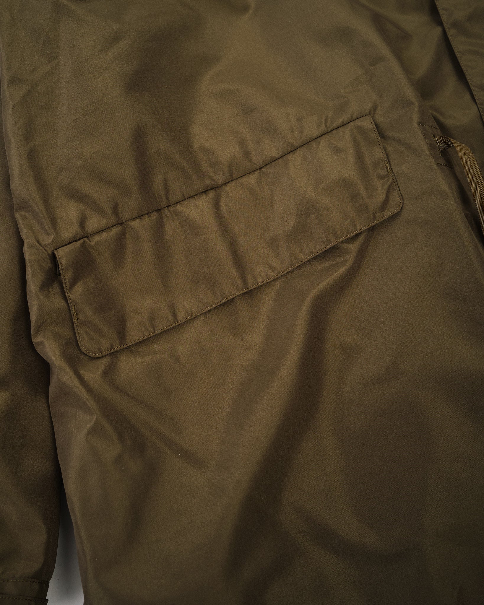 KAPTAIN SUNSHINE | Silk Poly Mil Coat Olive | MEADOW