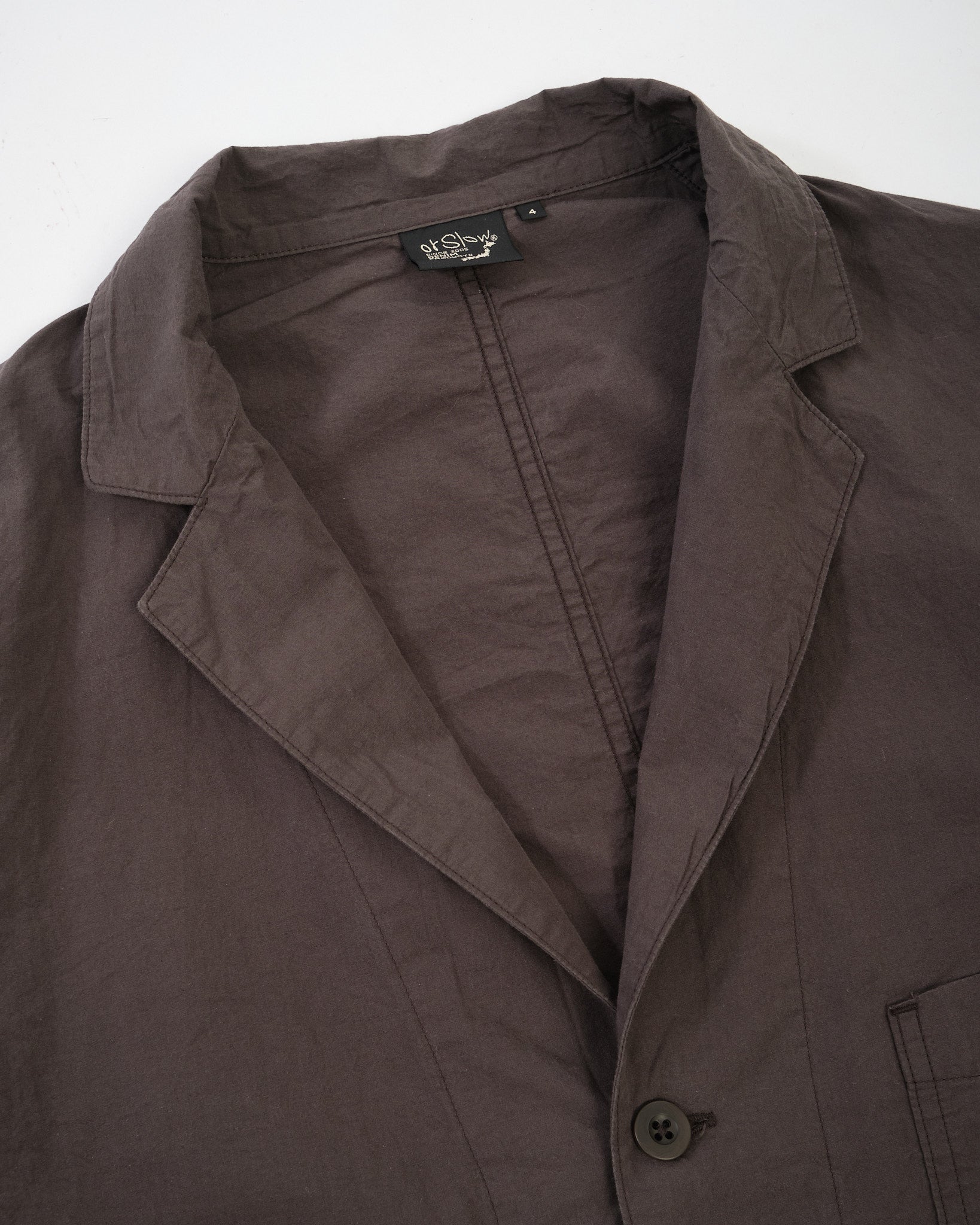 Simple Light Jacket Charcoal Gray by orSlow - Meadow
