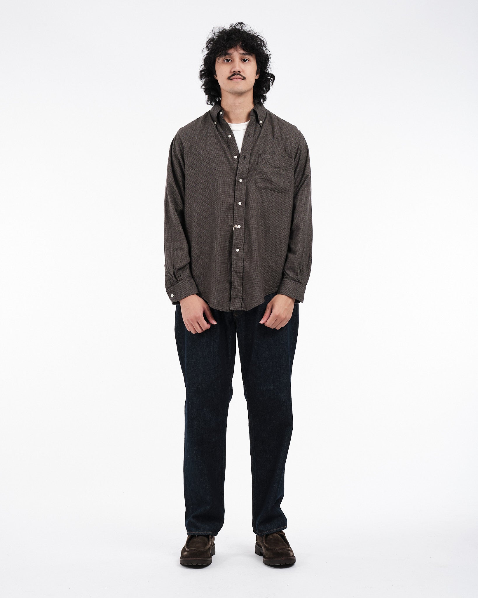 Standard Button Down Shirt Charcoal Gray by orSlow - Meadow Standard Button Down Shirt Charcoal Gray by orSlow - Meadow
