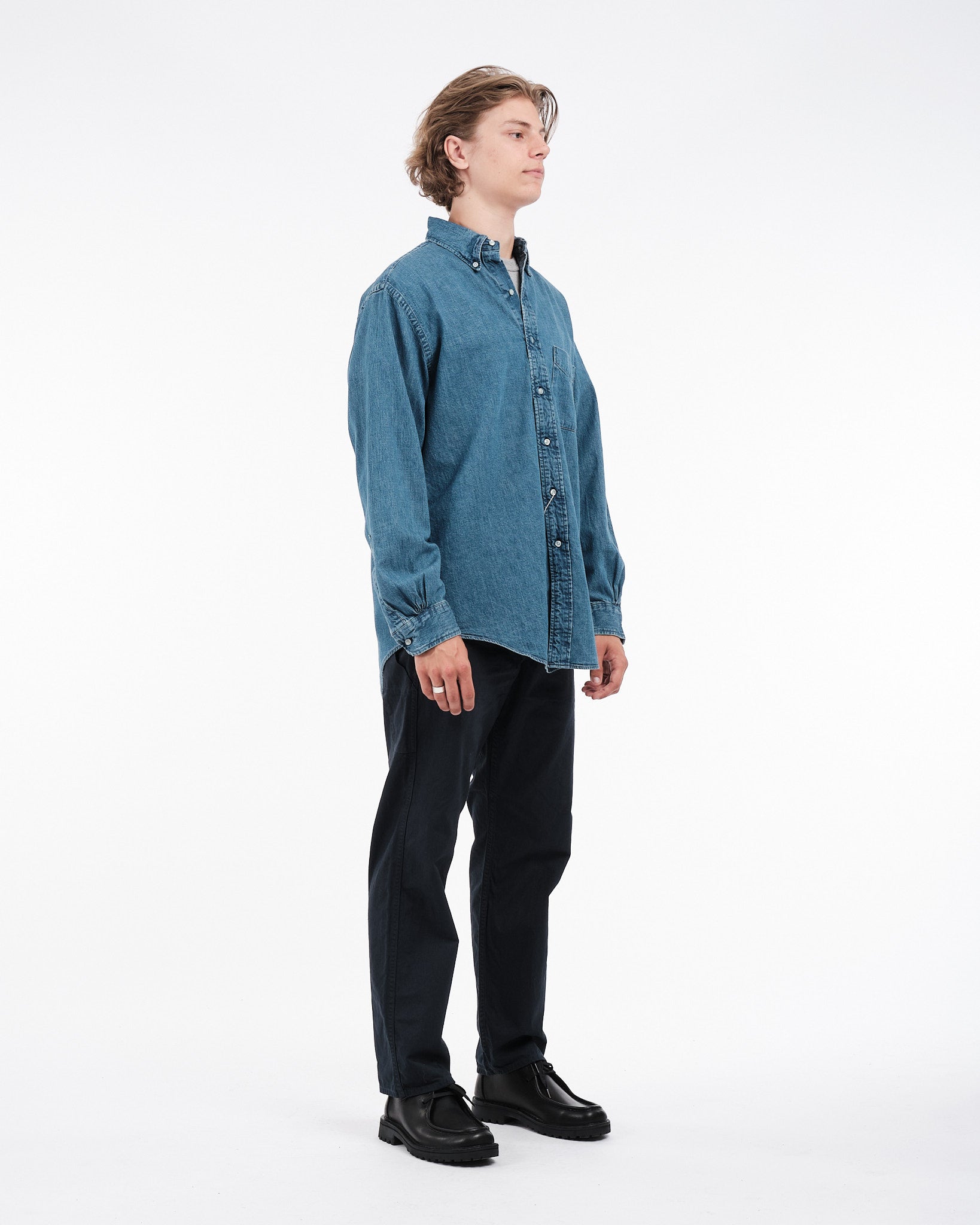Standard Button Down Shirt Denim Used by orSlow - Meadow