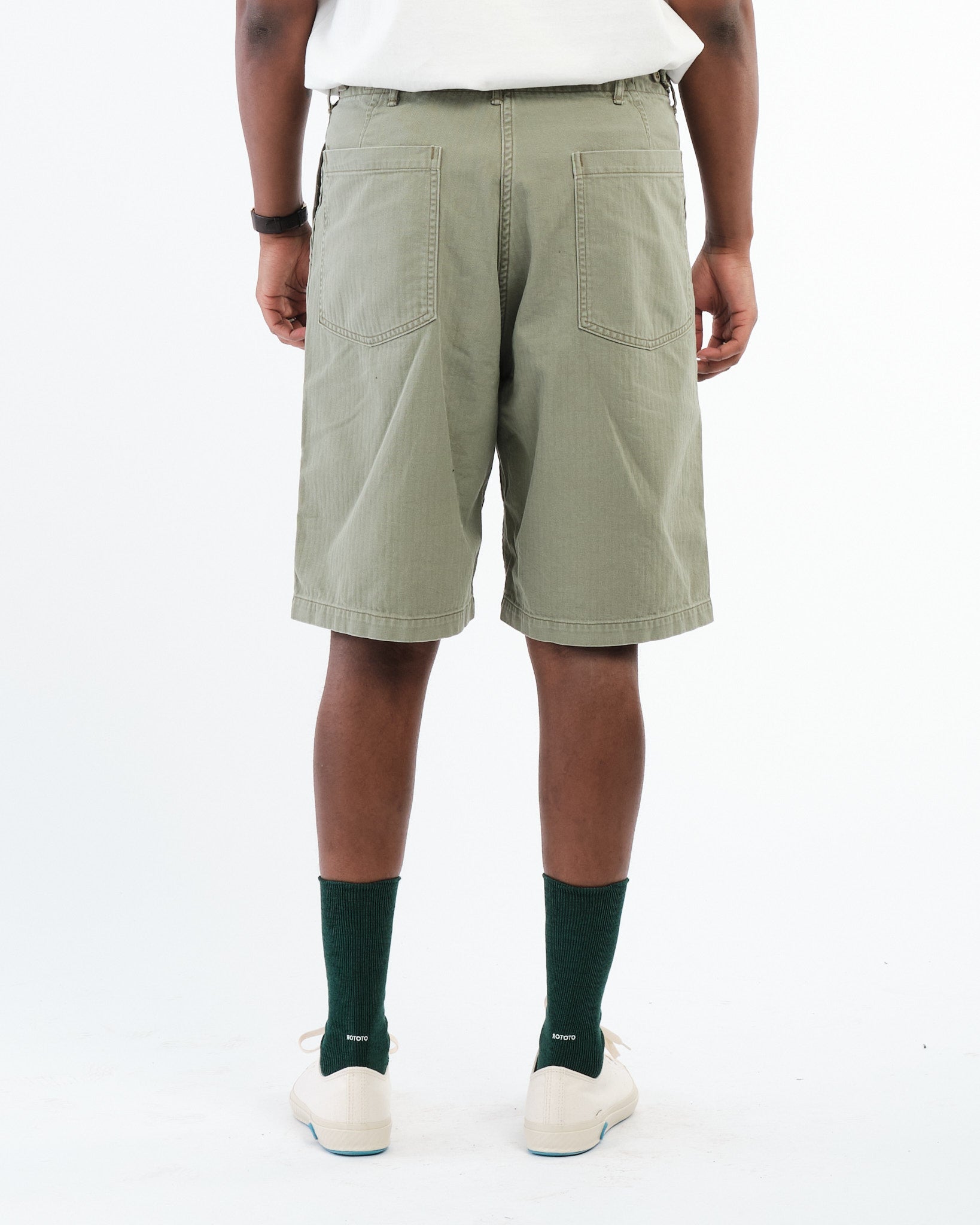 Summer Fatigue Shorts Green by orSlow - Meadow