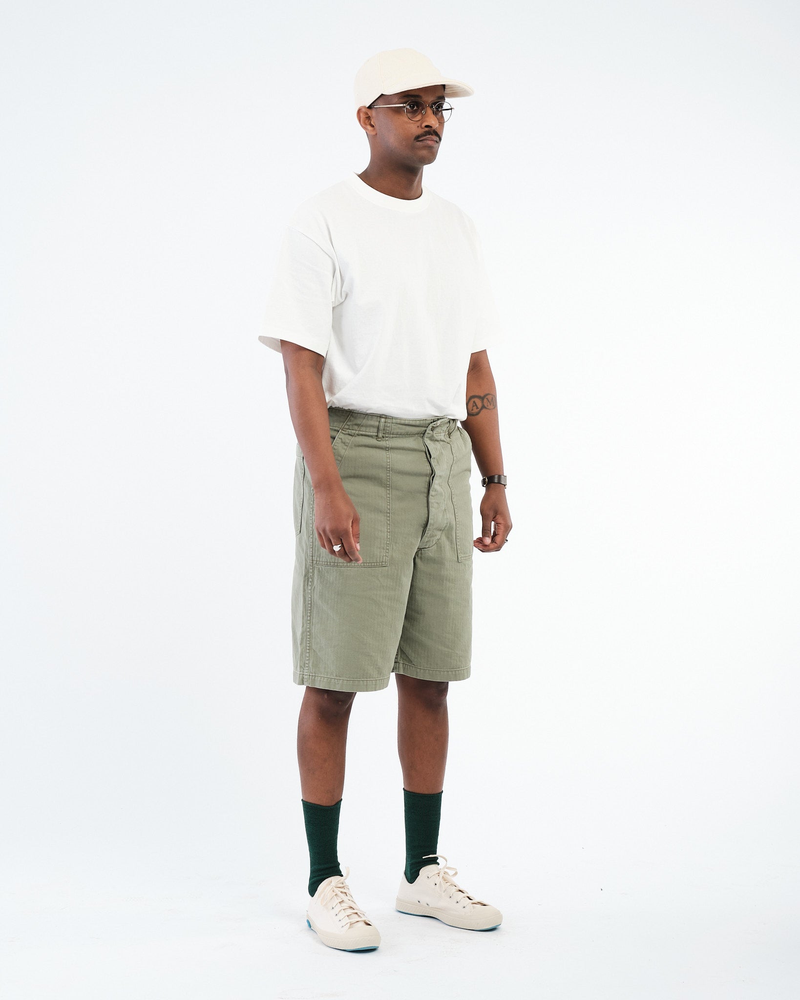 Summer Fatigue Shorts Green by orSlow - Meadow