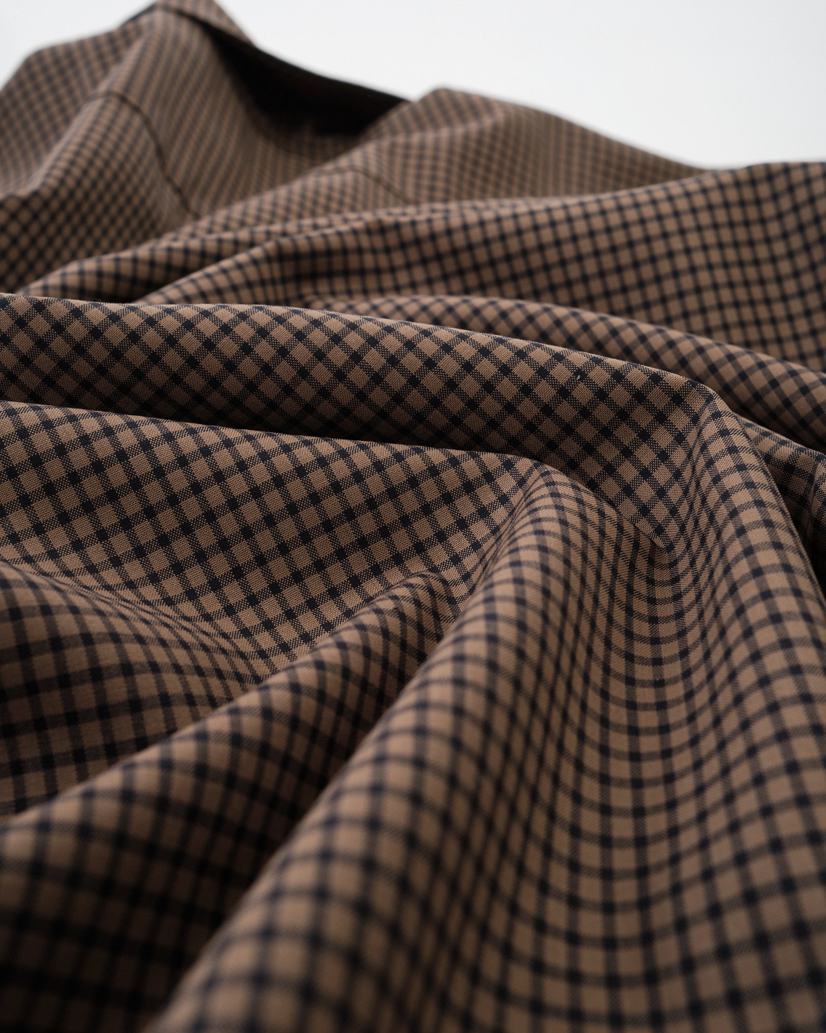 KAPTAIN SUNSHINE | Wool Open Collar SS Shirt Khaki | MEADOW