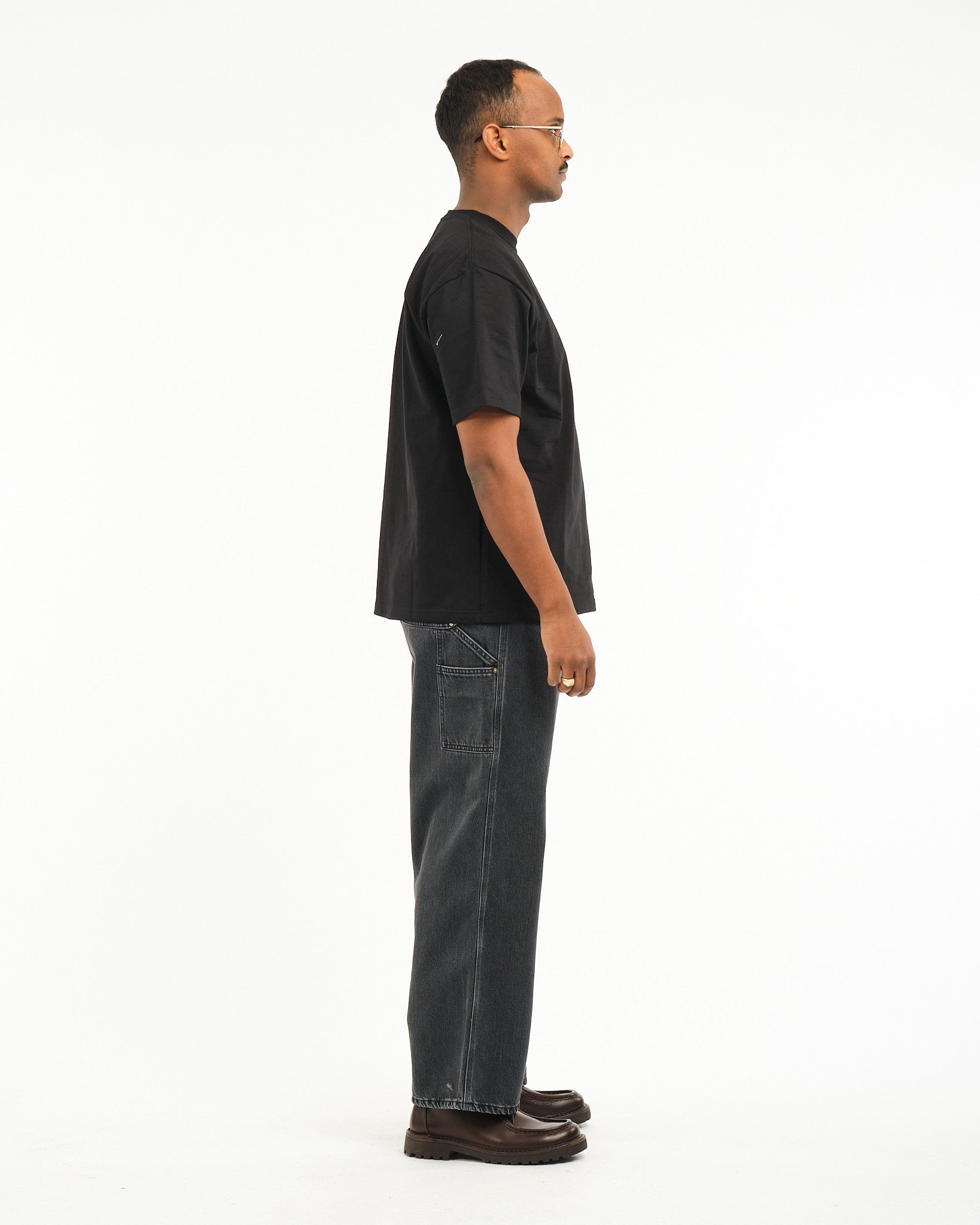 T-shirt With Pocket Black by orSlow - Meadow