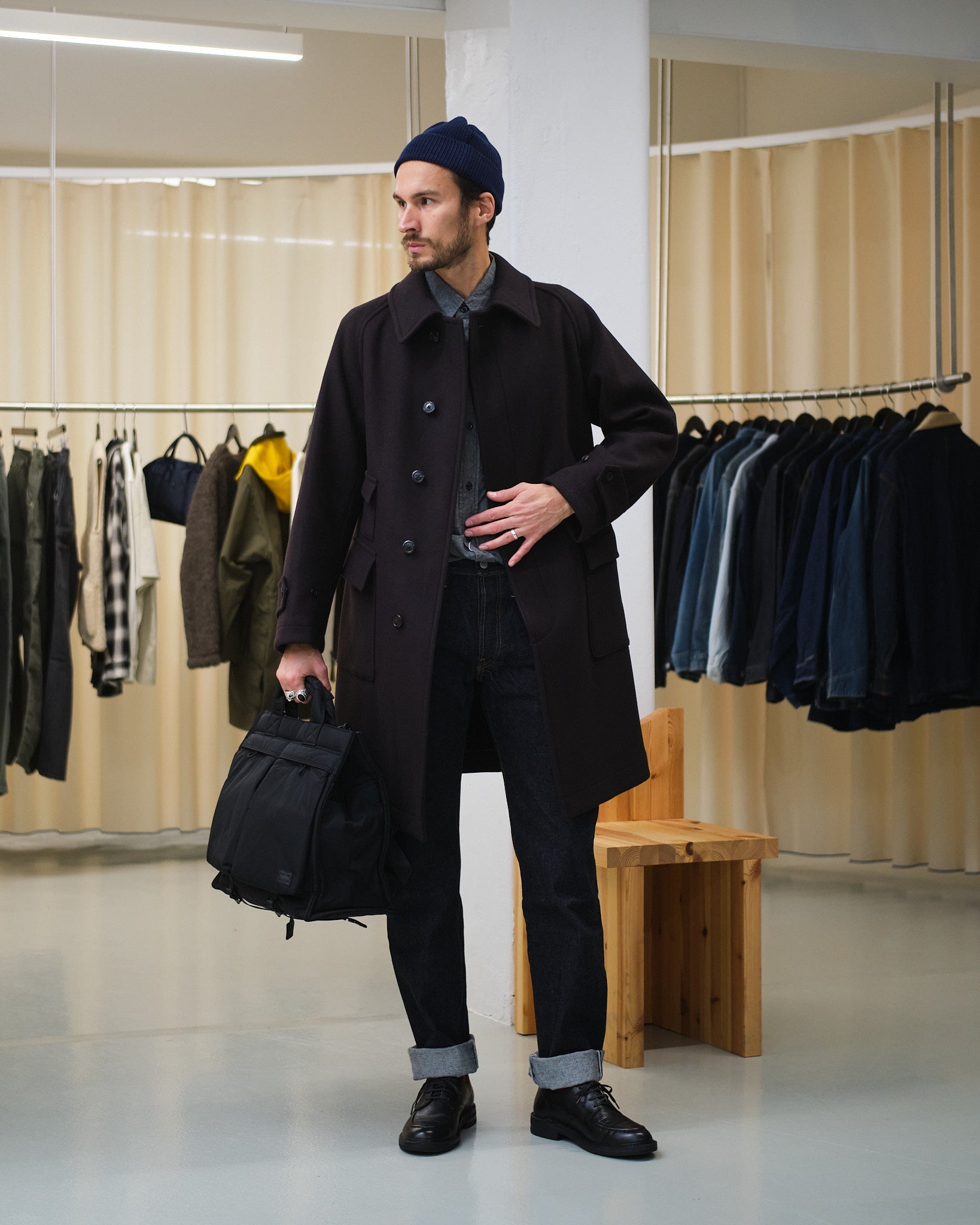 KAPTAIN SUNSHINE | Traveller Coat Brown | MEADOW