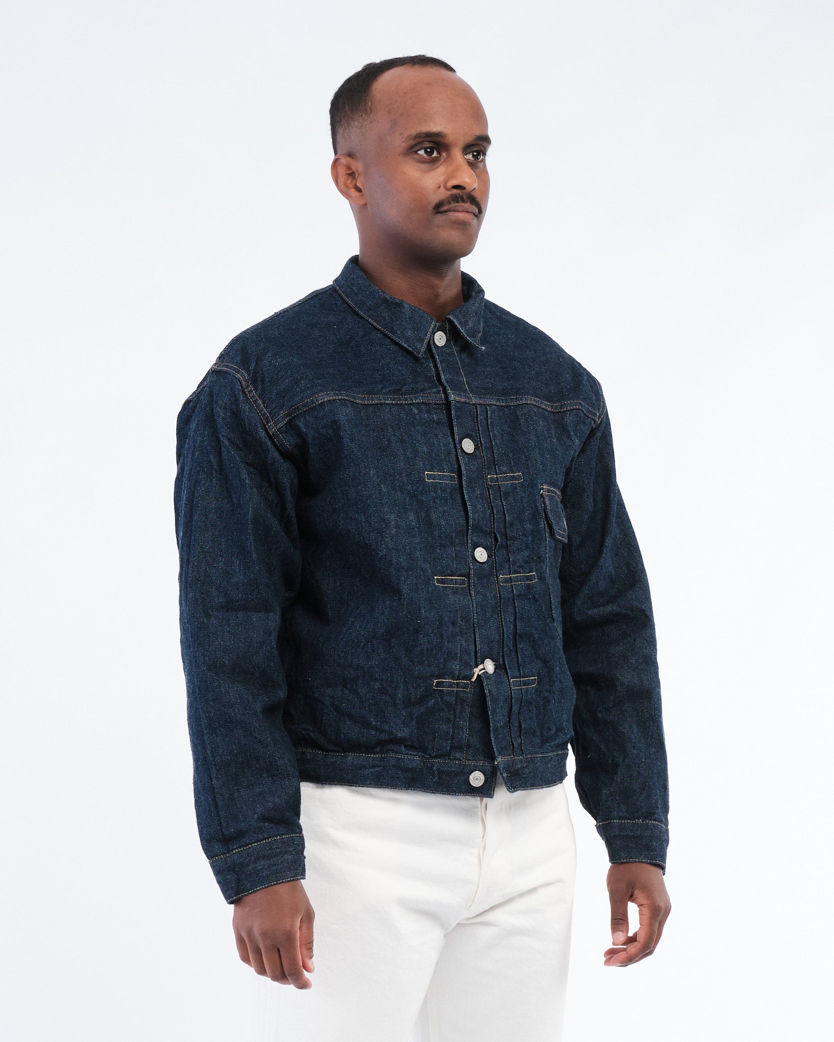 TYPE1 40'S PLEATED FRONT BLOUSE ONE WASH