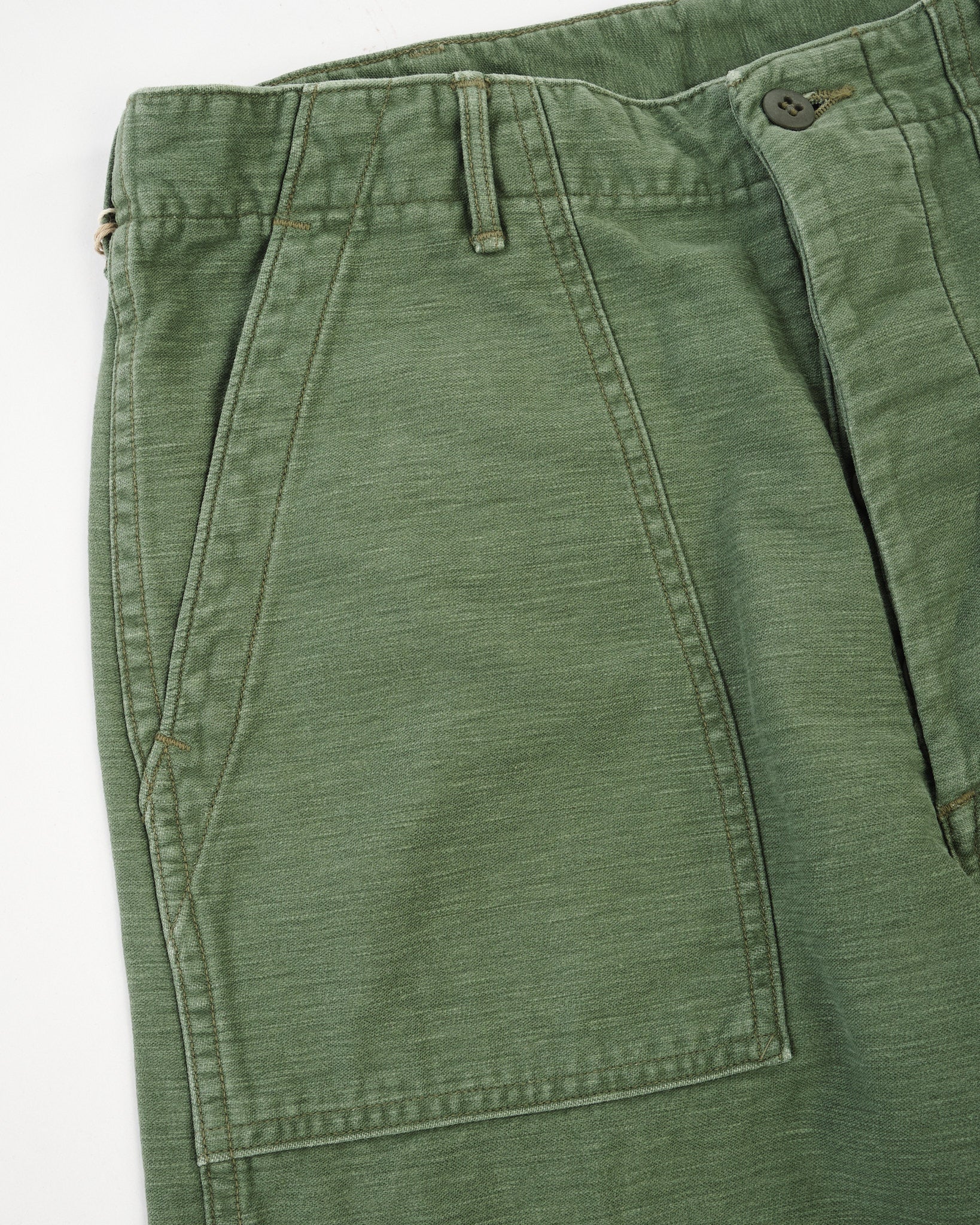 US Army Fatigue Pants Green Used Wash Regular Fit by orSlow - Meadow