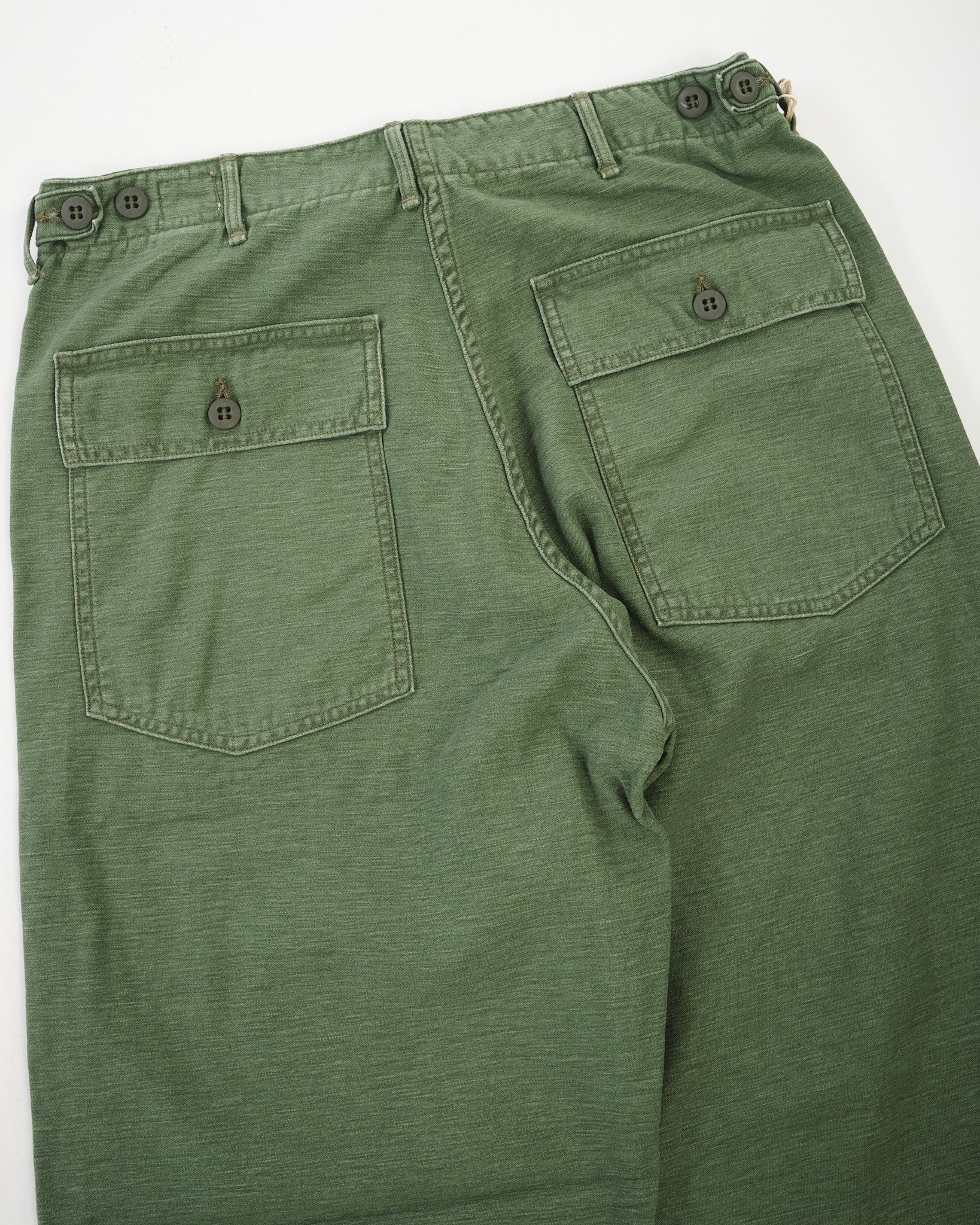 US Army Fatigue Pants Green Used Wash Regular Fit by orSlow - Meadow