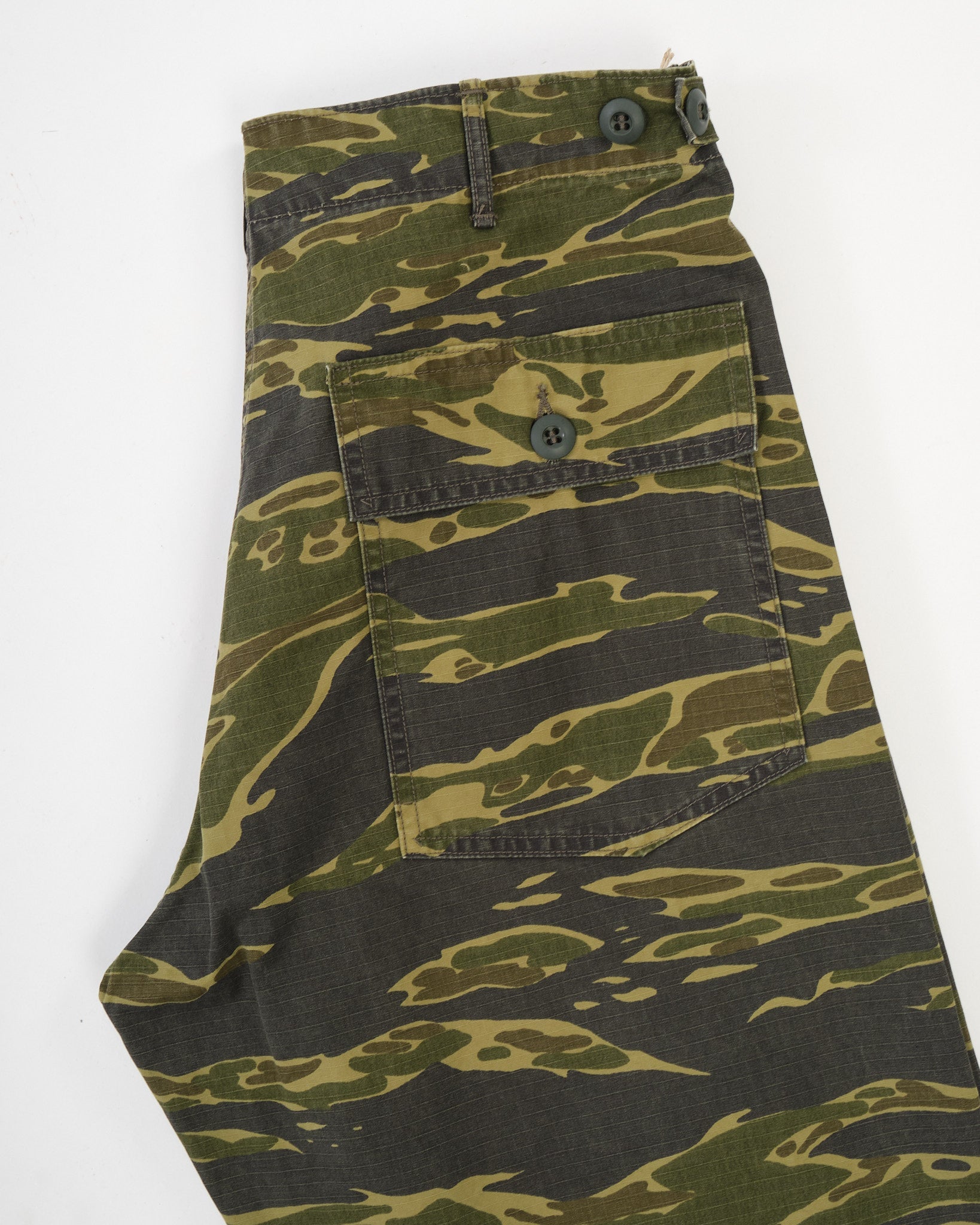 US Army Fatigue Pants Regular Fit Tiger Camo by orSlow - Meadow
