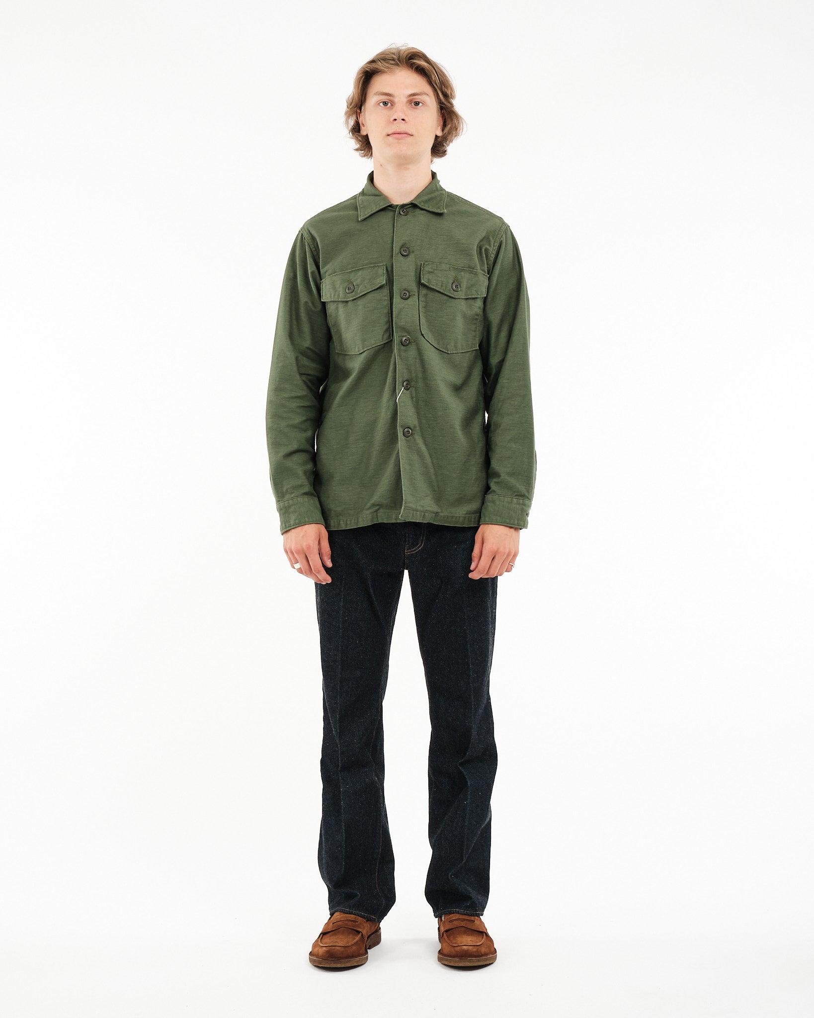 US Army Fatigue Shirt Green by orSlow - Meadow US Army Fatigue Shirt Green by orSlow - Meadow
