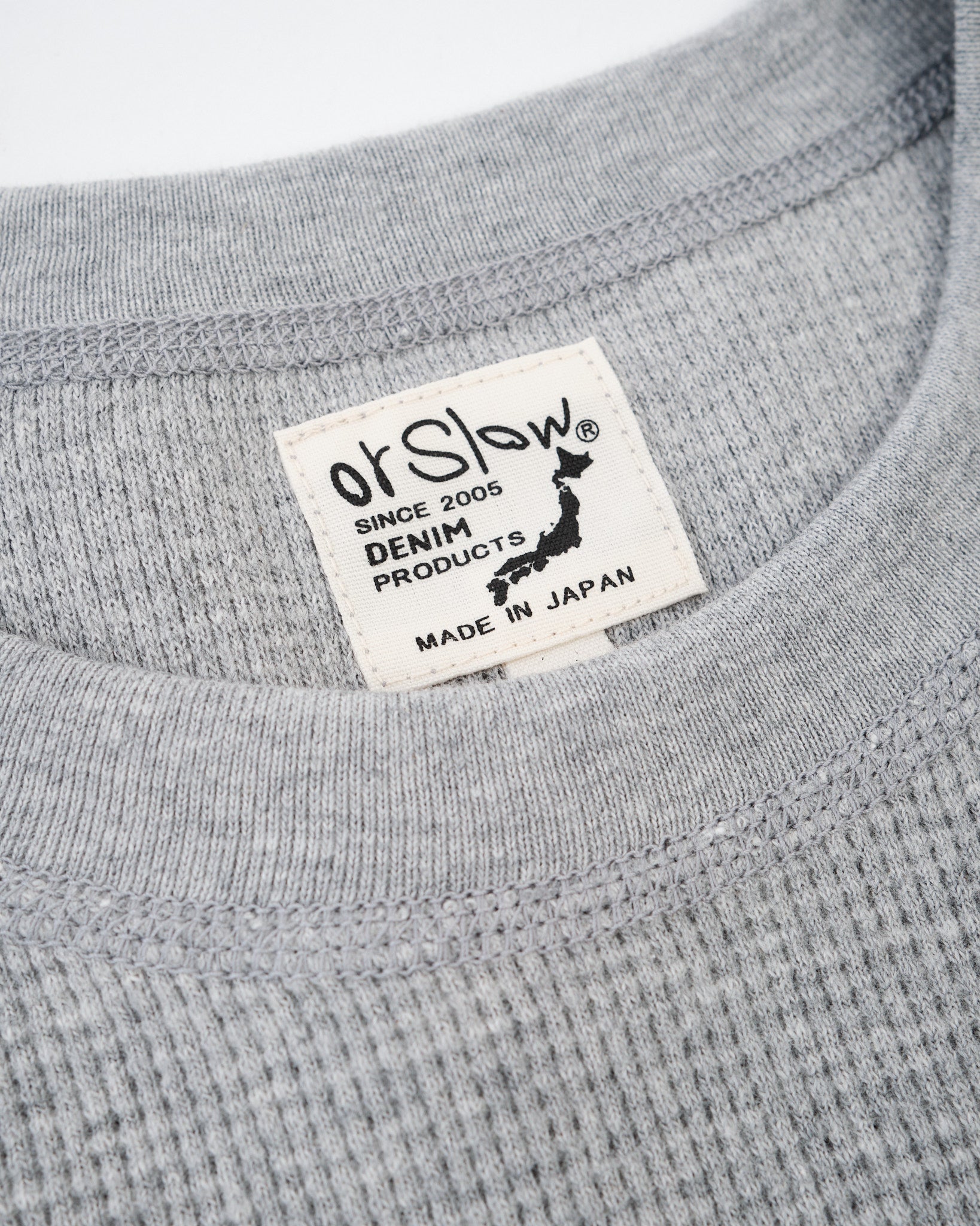 T$UYO$HI×hirotton 50th Tシャツ アイスグレー XL Waffle T-Shirt Heather Gray by orSlow - Meadow