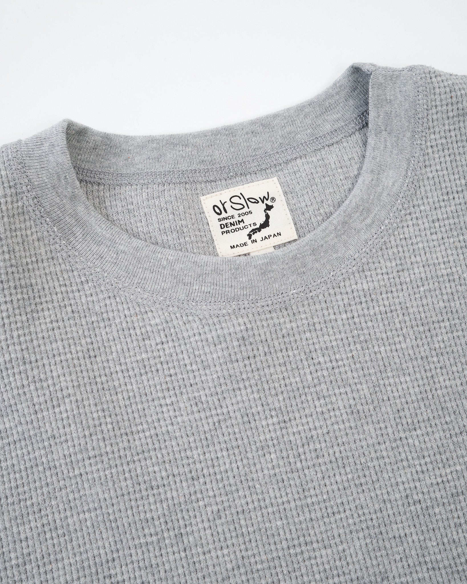 Waffle T-Shirt Heather Gray by orSlow - Meadow