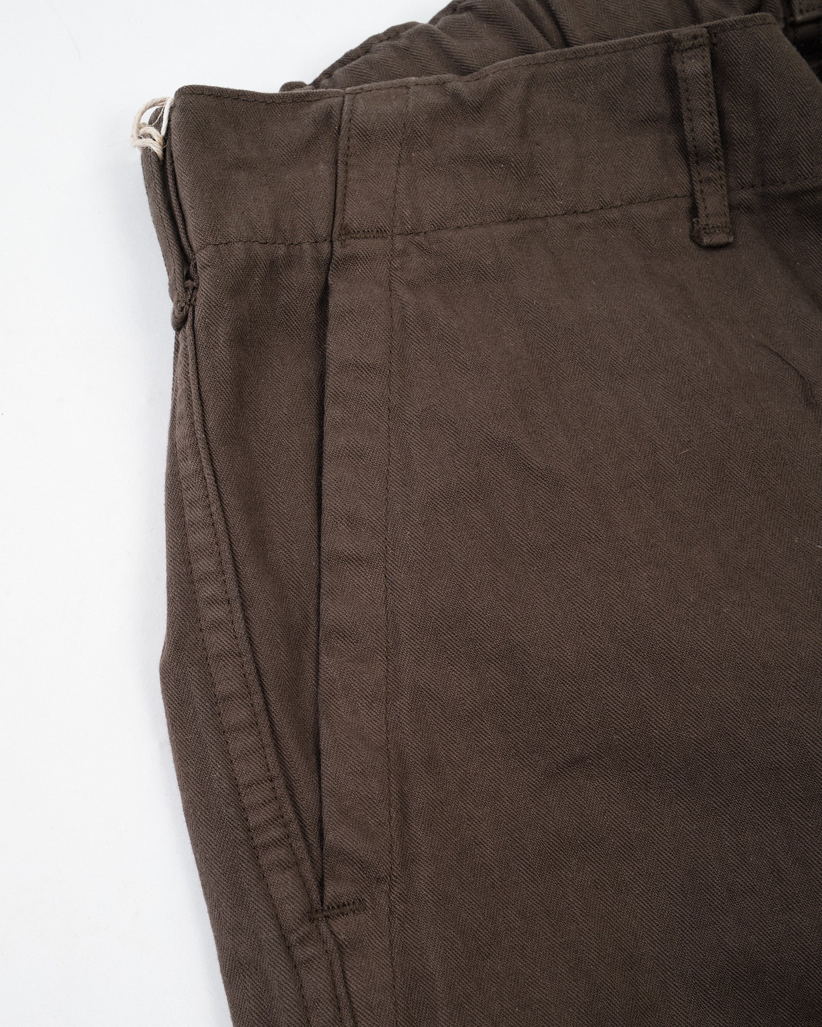 Wide Fit French Work Pants Coffee Brown by orSlow - Meadow
