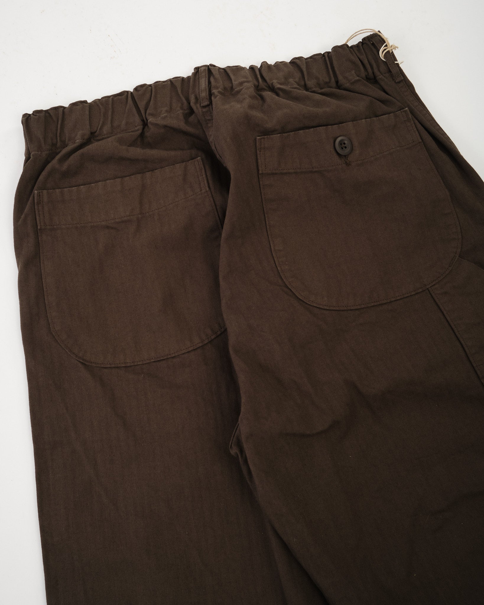Wide Fit French Work Pants Coffee Brown by orSlow - Meadow