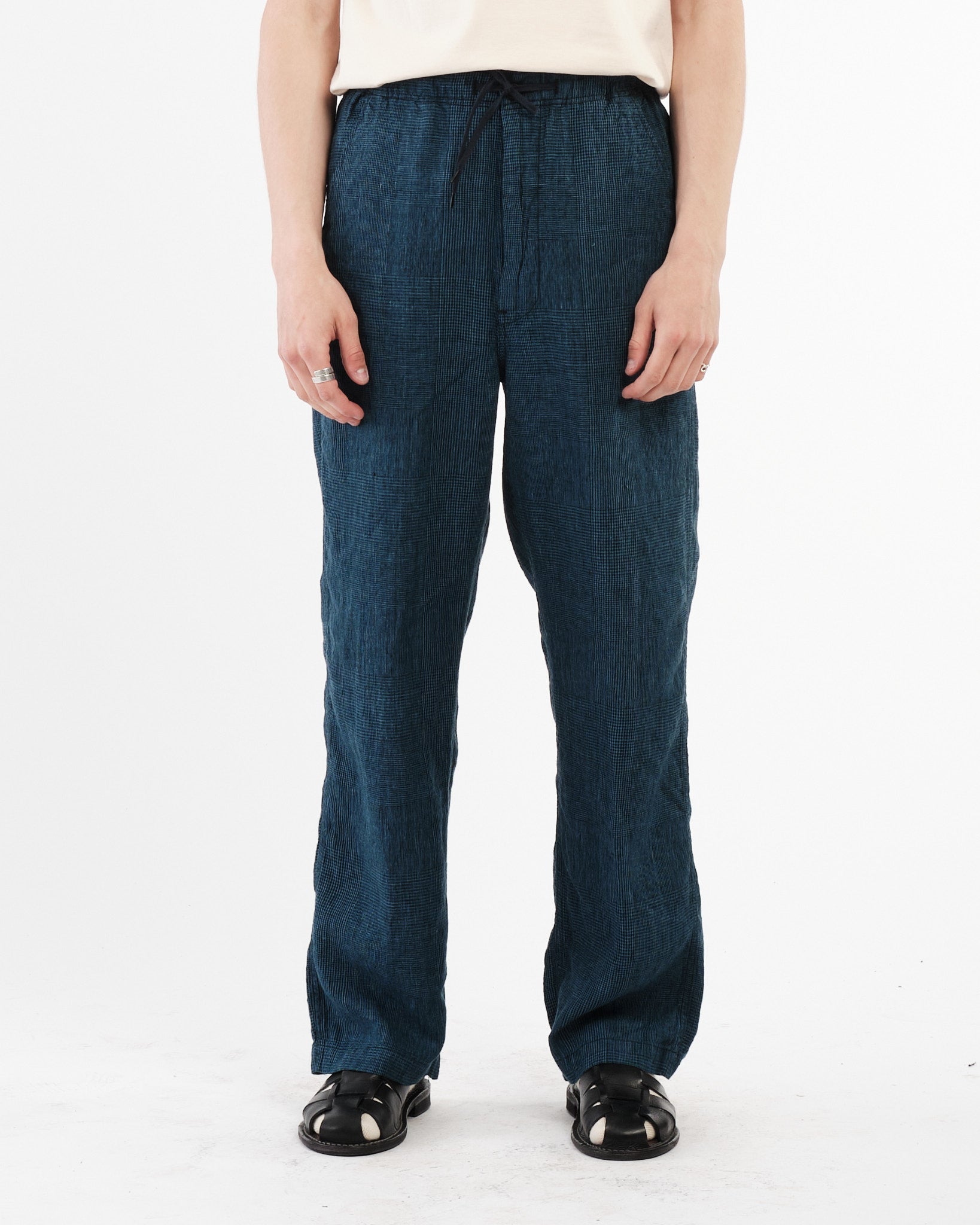 Wide Fit New Yorker Indigo Check by orSlow - Meadow
