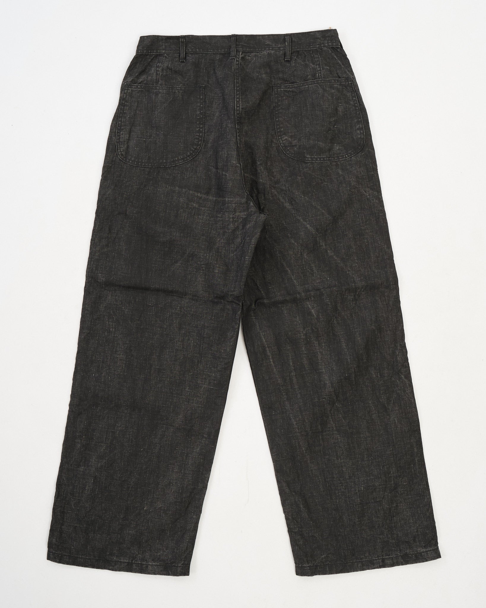 WWII 40's US Navy Sumi Coated Linen Utility Trousers