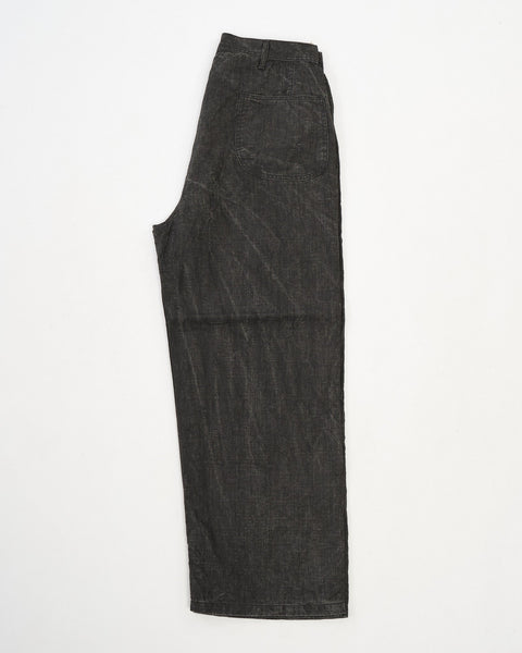 WWII 40's US Navy Sumi Coated Linen Utility Trousers