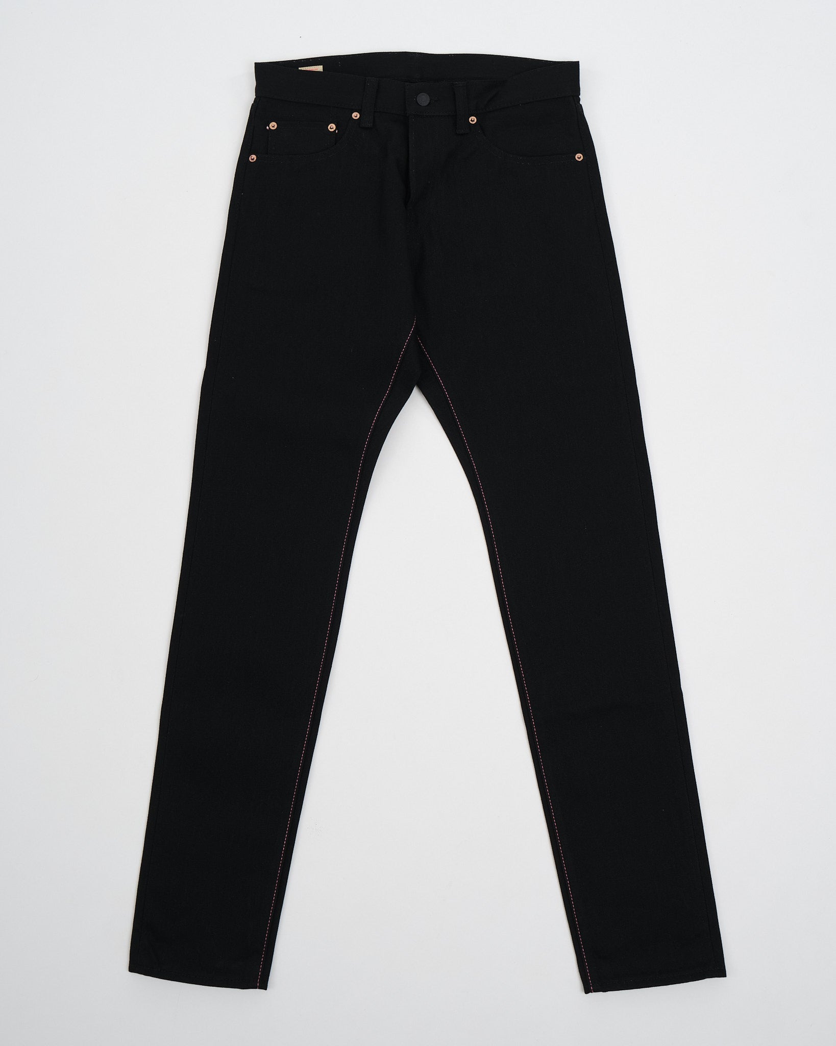 0405-B 15.7 oz Zimbabwe Cotton Black High Tapered Jeans - Meadow