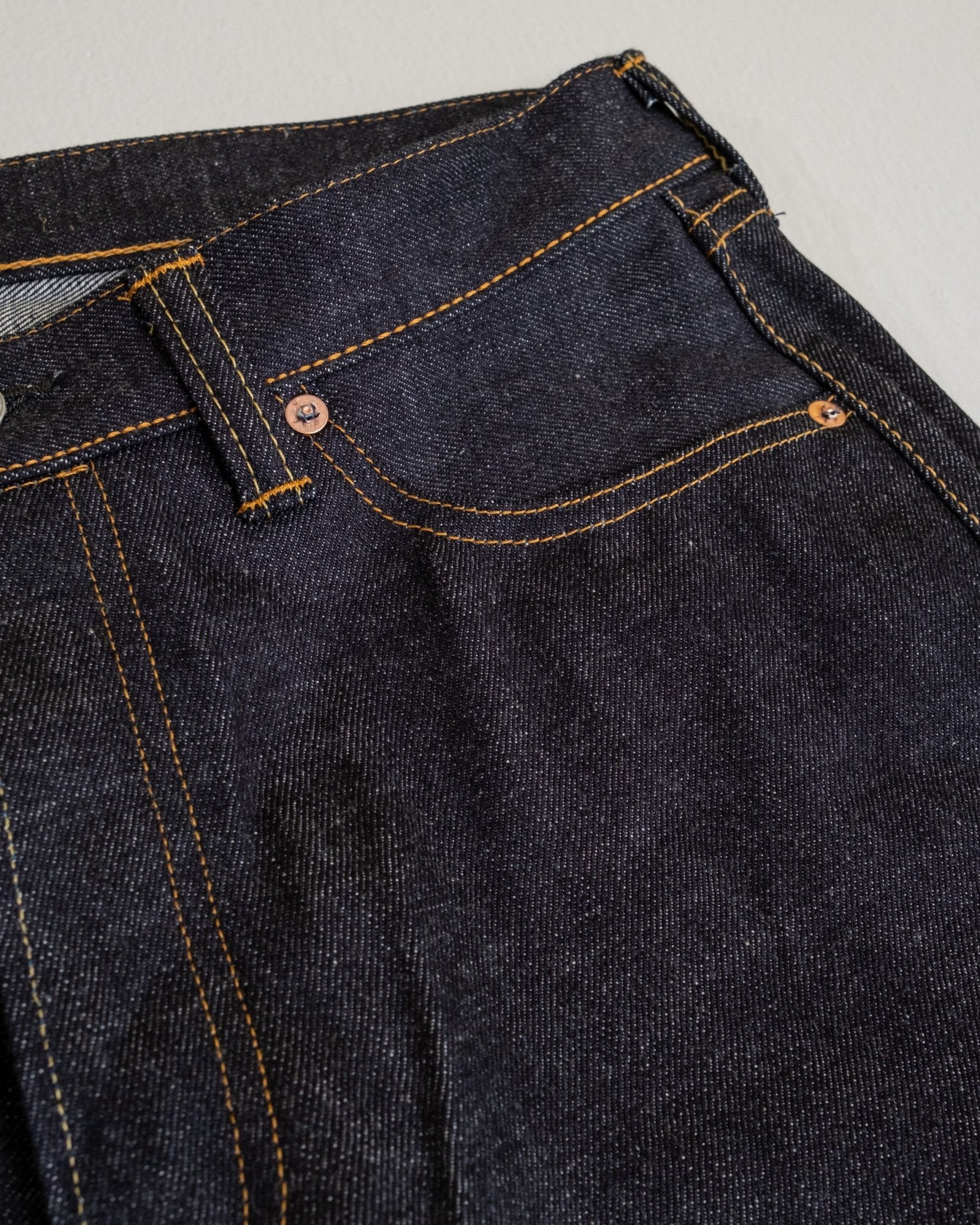 0906-V 15.7 oz Zimbabwe Cotton Wide Straight Jeans - Meadow