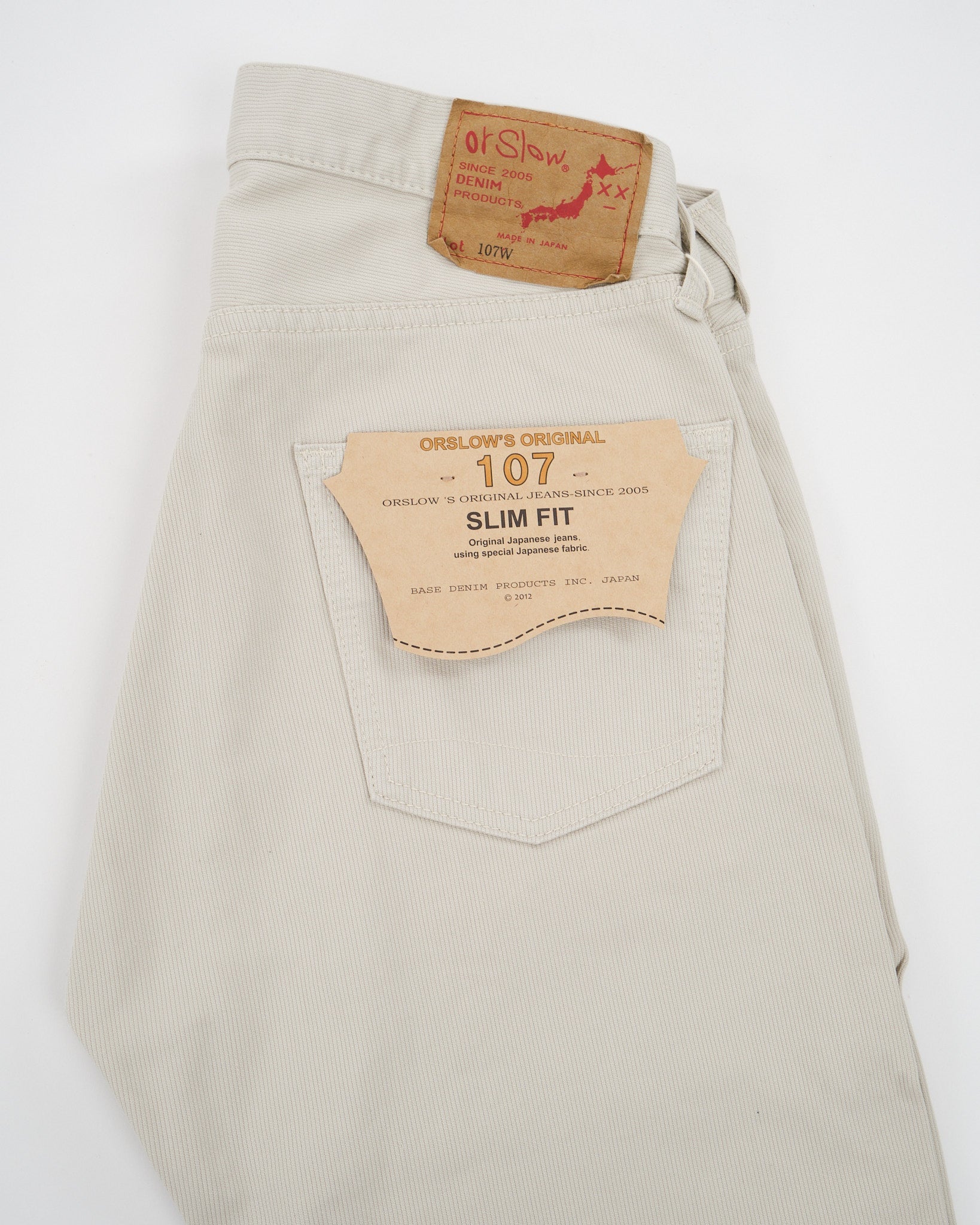 107 COTTON PIQUE IVY FIT PANTS IVORY by orSlow - Meadow