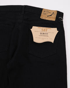 107 IVY FIT BLACK DENIM from orSlow - photo №10. New Jeans at meadowweb.com