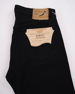 107 IVY FIT BLACK DENIM from orSlow - photo №2. New Jeans at meadowweb.com