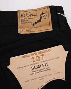 107 IVY FIT BLACK DENIM from orSlow - photo №3. New Jeans at meadowweb.com