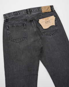 107 IVY FIT BLACK DENIM STONE WASH from orSlow - photo №17. New Jeans at meadowweb.com