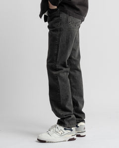 107 IVY FIT BLACK DENIM STONE WASH from orSlow - photo №4. New Jeans at meadowweb.com