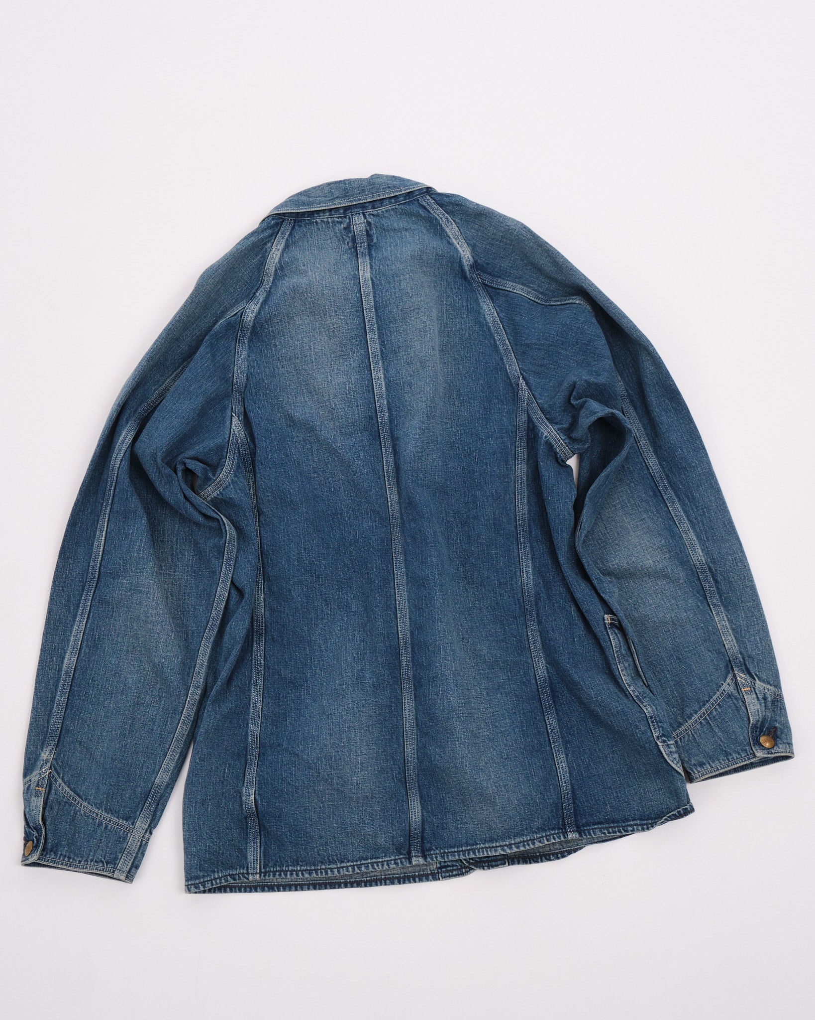 1950'S COVERALL DENIM USED WASH - Meadow
