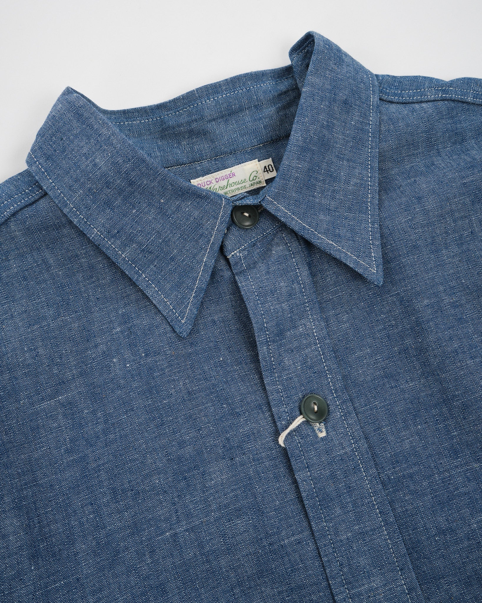3044 USN Chambray Shirt Sax by Warehouse & Co - Meadow