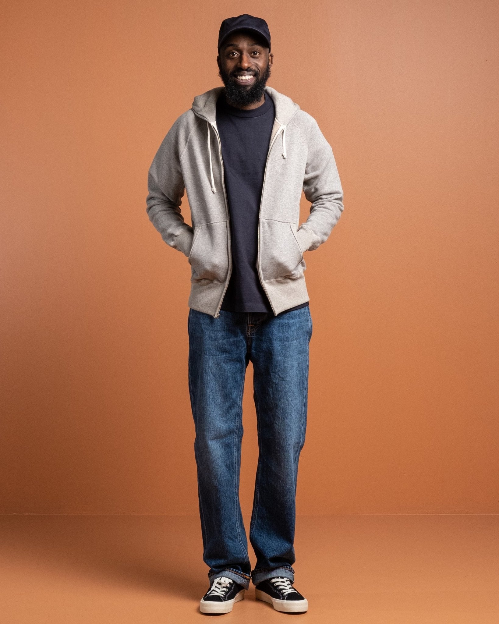 451 Freedom Raglan Full Zip Hoodie Heather Grey by Warehouse & Co