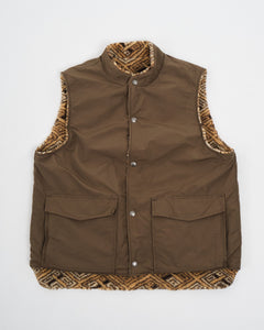 60/40 CLOTH REVERSIBLE VEST ARMY GREEN from orSlow - photo №1. New Vests at meadowweb.com
