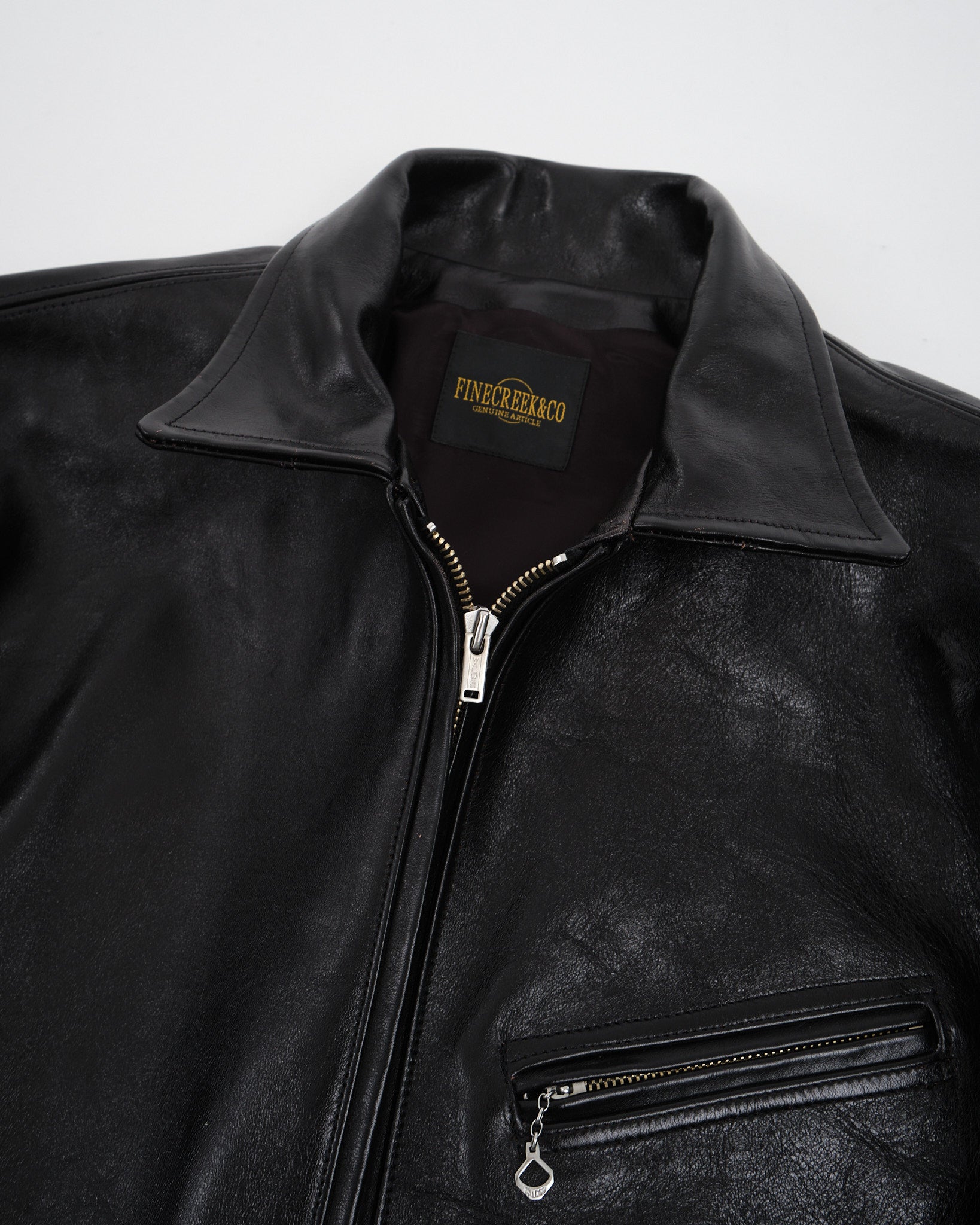 Alonzo Jacket ACJK019 Horsehide Black by Fine Creek Leathers - Meadow
