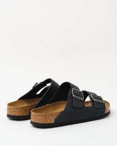 Arizona Soft Footbed Oiled Leather Black from Birkenstock - photo №4. New Footwear at meadowweb.com
