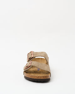 Arizona Soft Footbed Suede Taupe from Birkenstock - photo №3. New Footwear at meadowweb.com