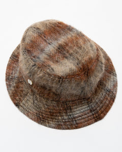 Bucket Hat Ament Check Mohair from Our Legacy - photo №2. New Headwear at meadowweb.com