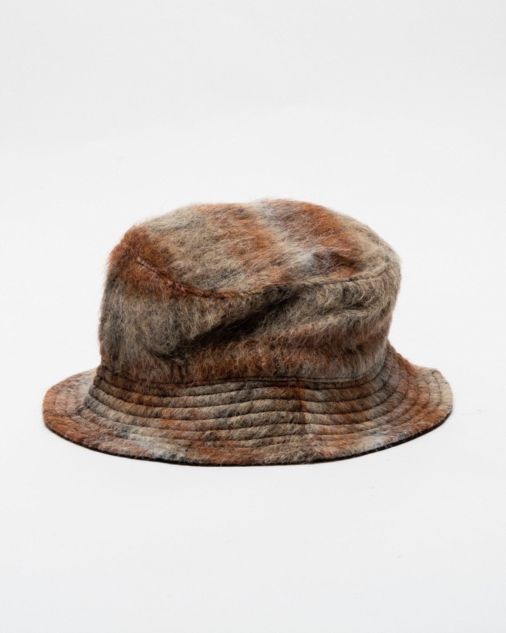 Bucket Hat Ament Check Mohair - Meadow
